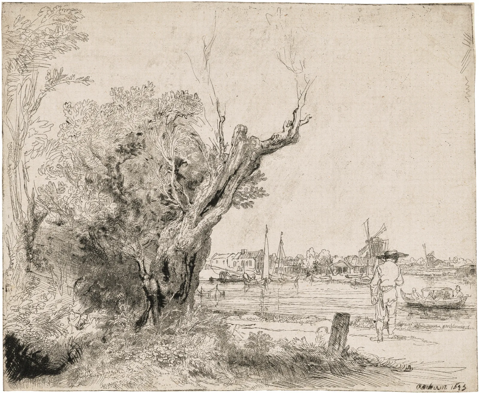 The Omval Wall Art by Rembrandt van Rijn - Canvas Print