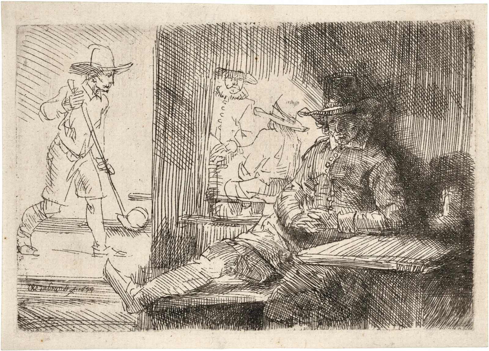 The Ringball Player Het Klosbaantje Wall Art by Rembrandt van Rijn - Canvas Print