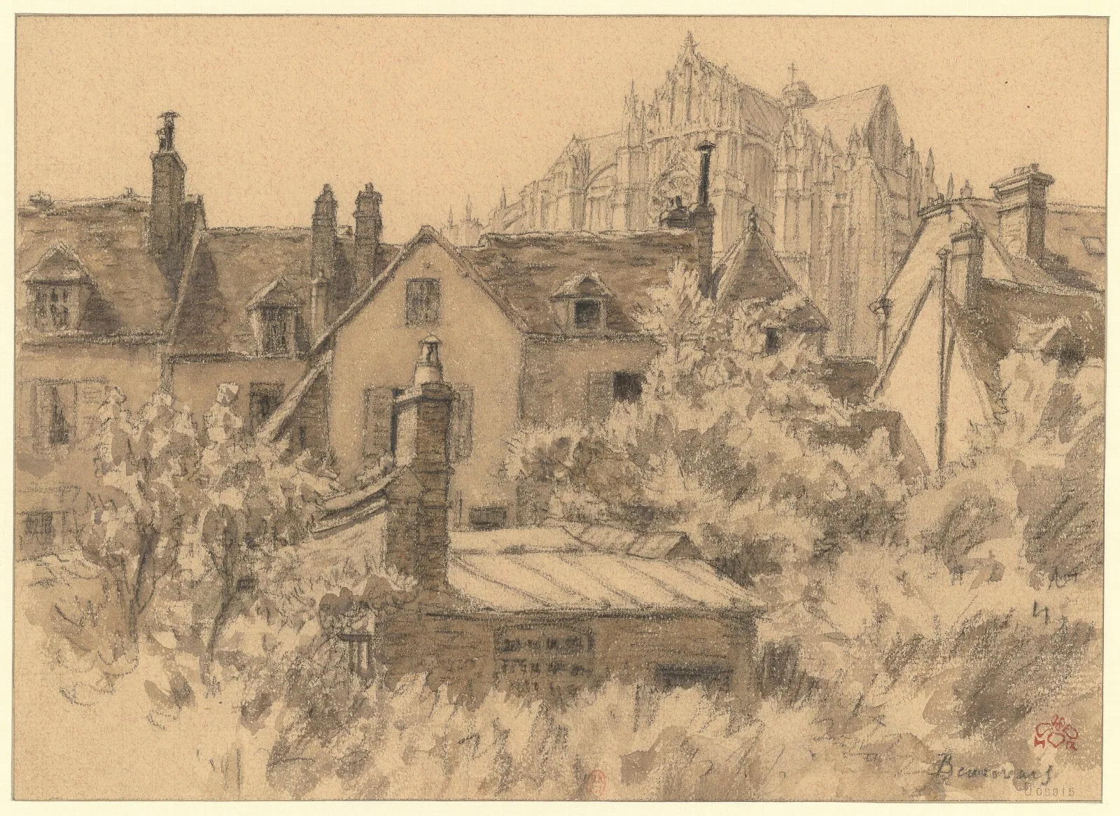 Beauvais Wall Art by Henri Rivière - Canvas Print