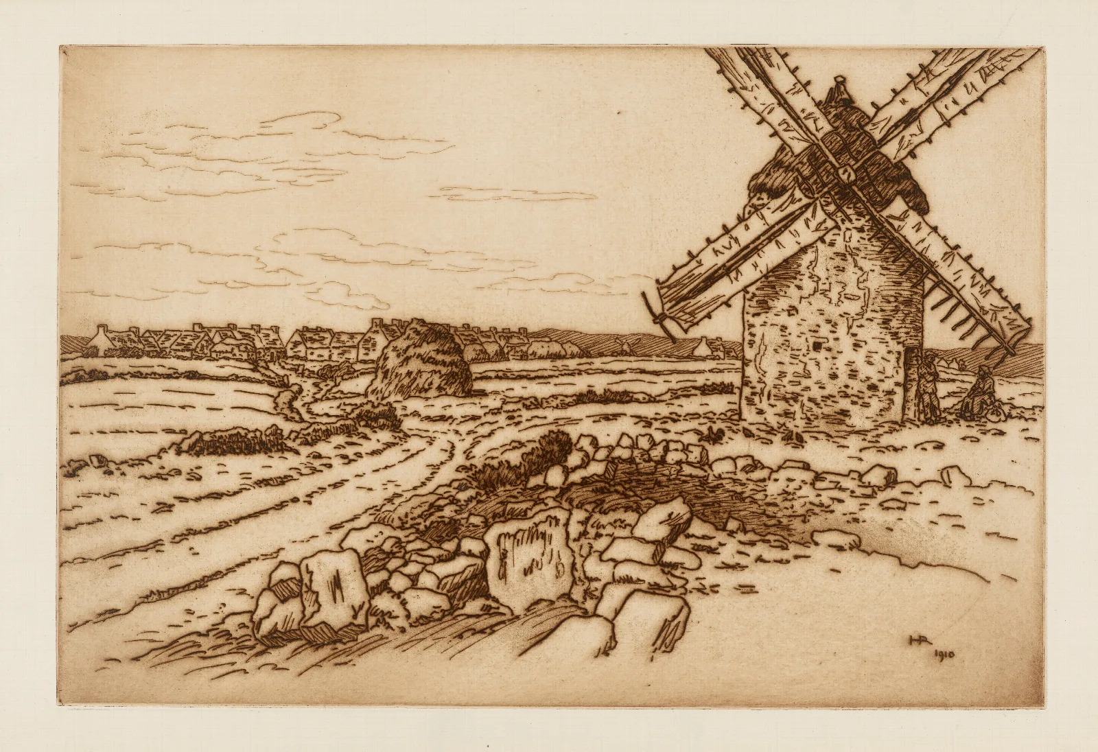 Moulin La Palue Wall Art by Henri Rivière - Canvas Print