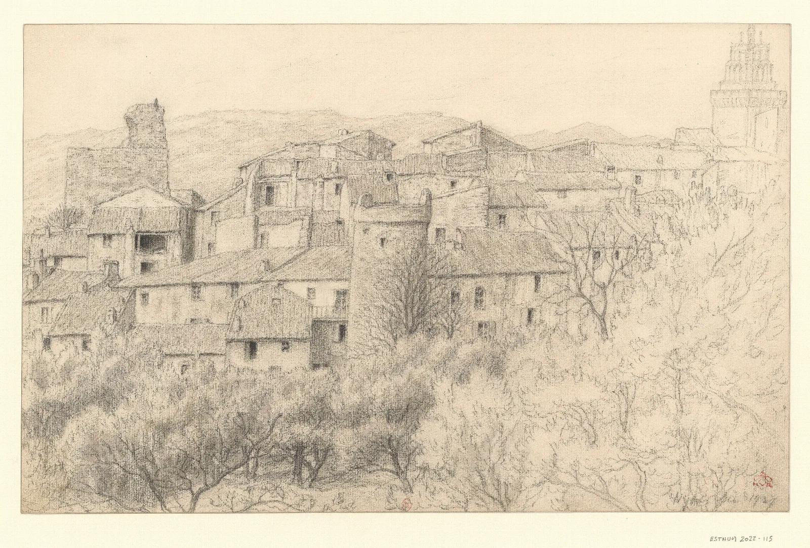 Nyons 3 Wall Art by Henri Rivière - Canvas Print