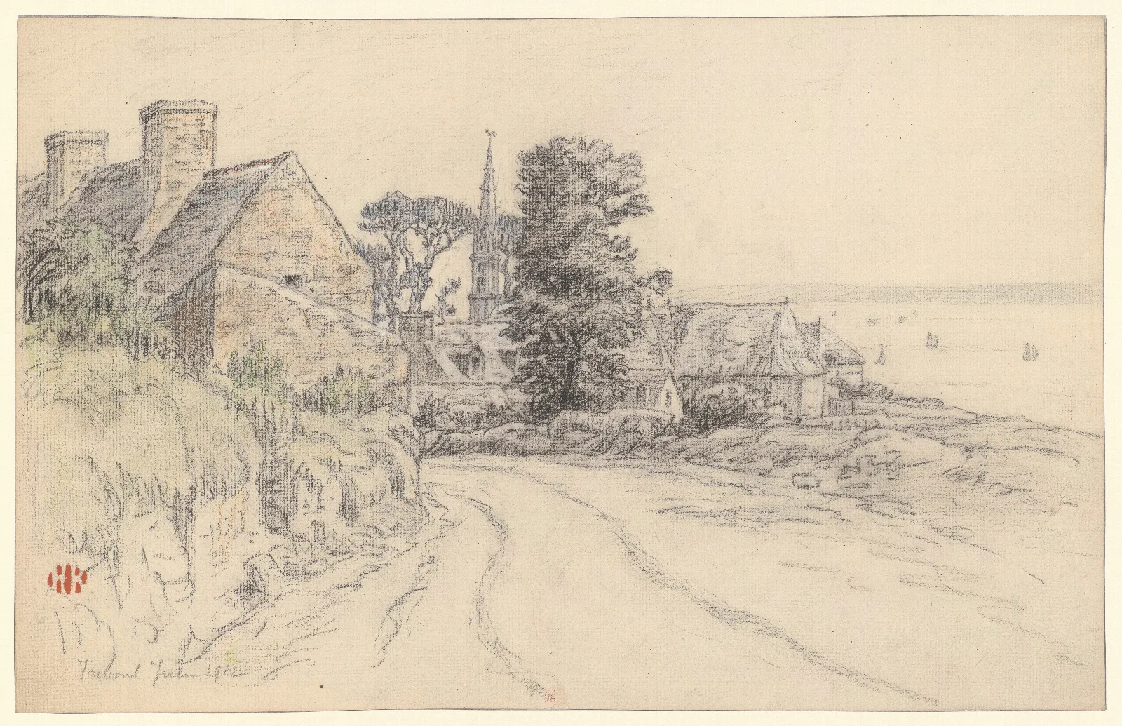 Treboul Wall Art by Henri Rivière - Canvas Print