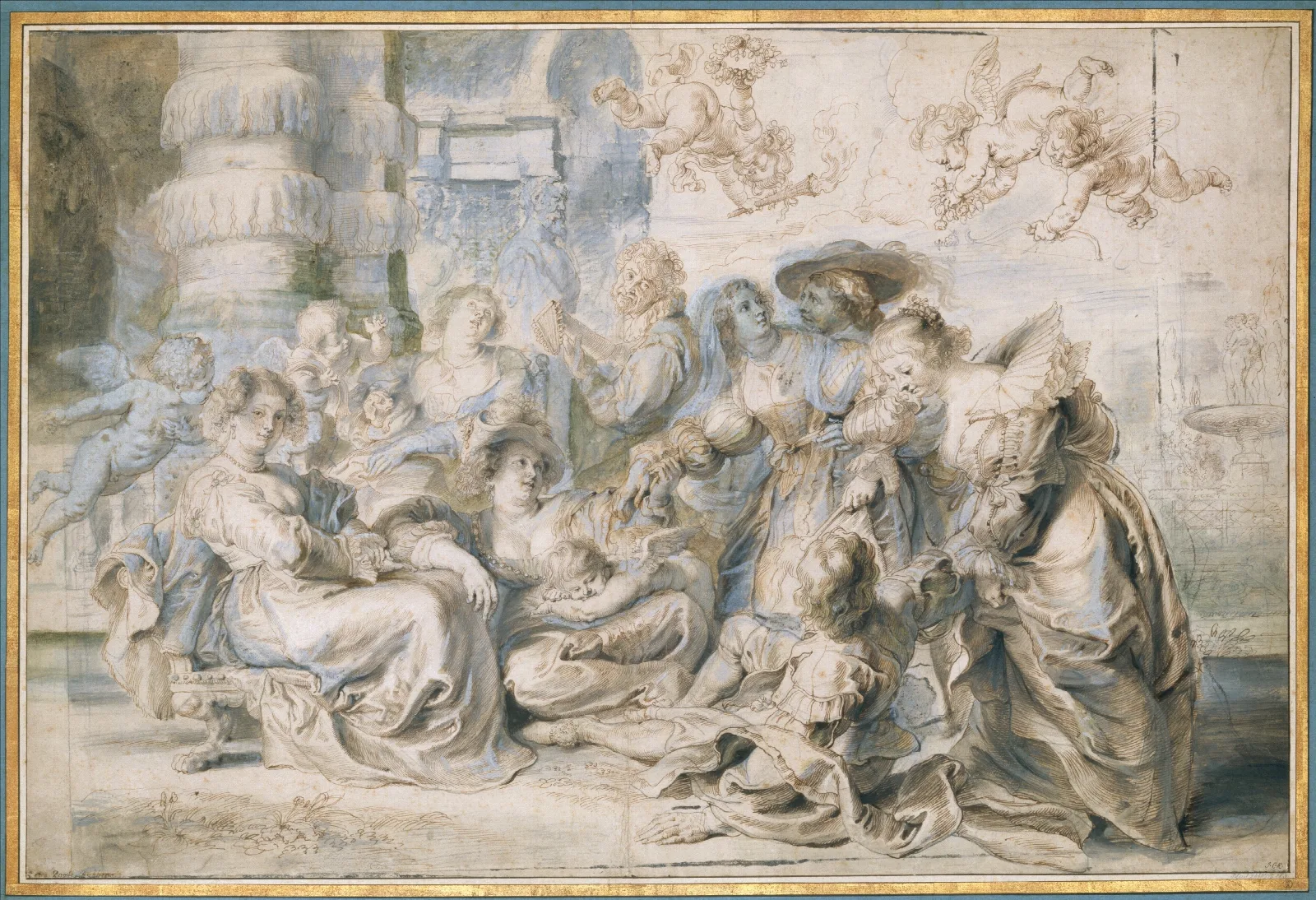 The Garden Of Love Right Portion Wall Art by Peter Paul Rubens - Canvas Print