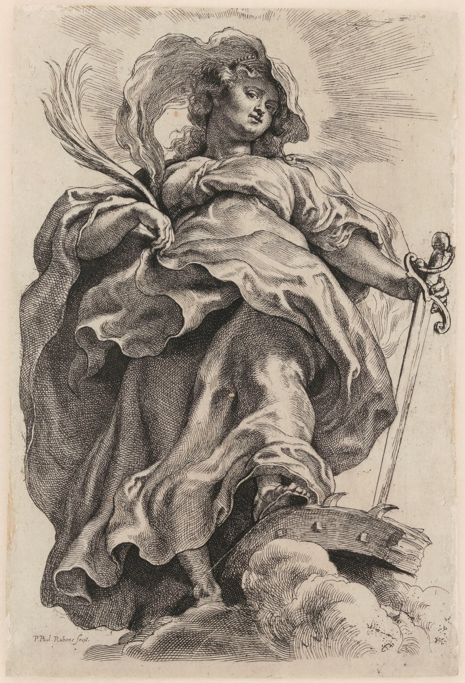 Saint Catherine Of Alexandria 11 Wall Art by Peter Paul Rubens - Canvas Print