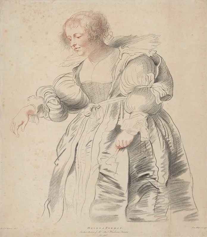 Standing Young Woman Wall Art by Peter Paul Rubens - Canvas Print