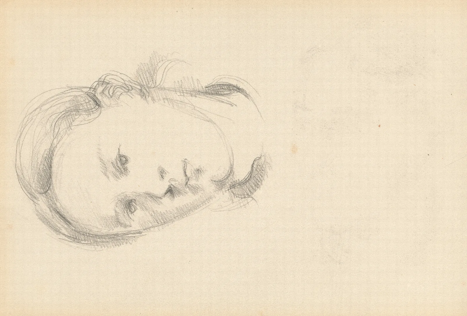 Head Of A Young Woman 6 Wall Art by Paul Cézanne - Canvas Print