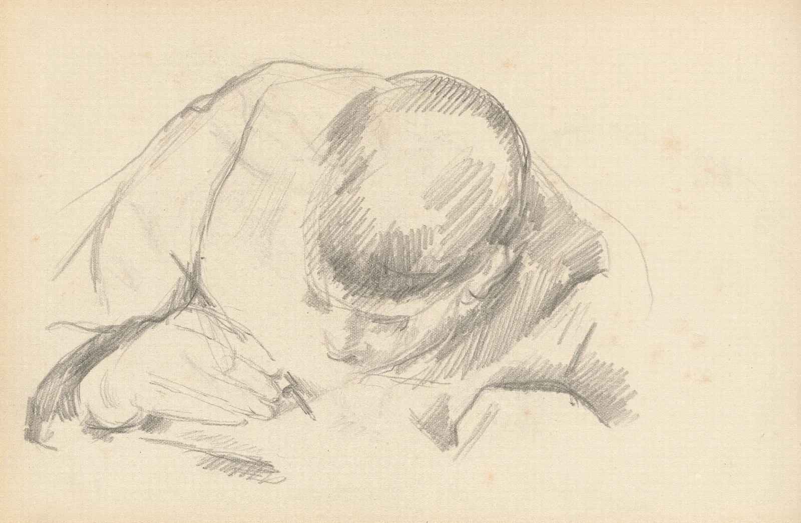 The Artists Son Writing Wall Art by Paul Cézanne - Canvas Print