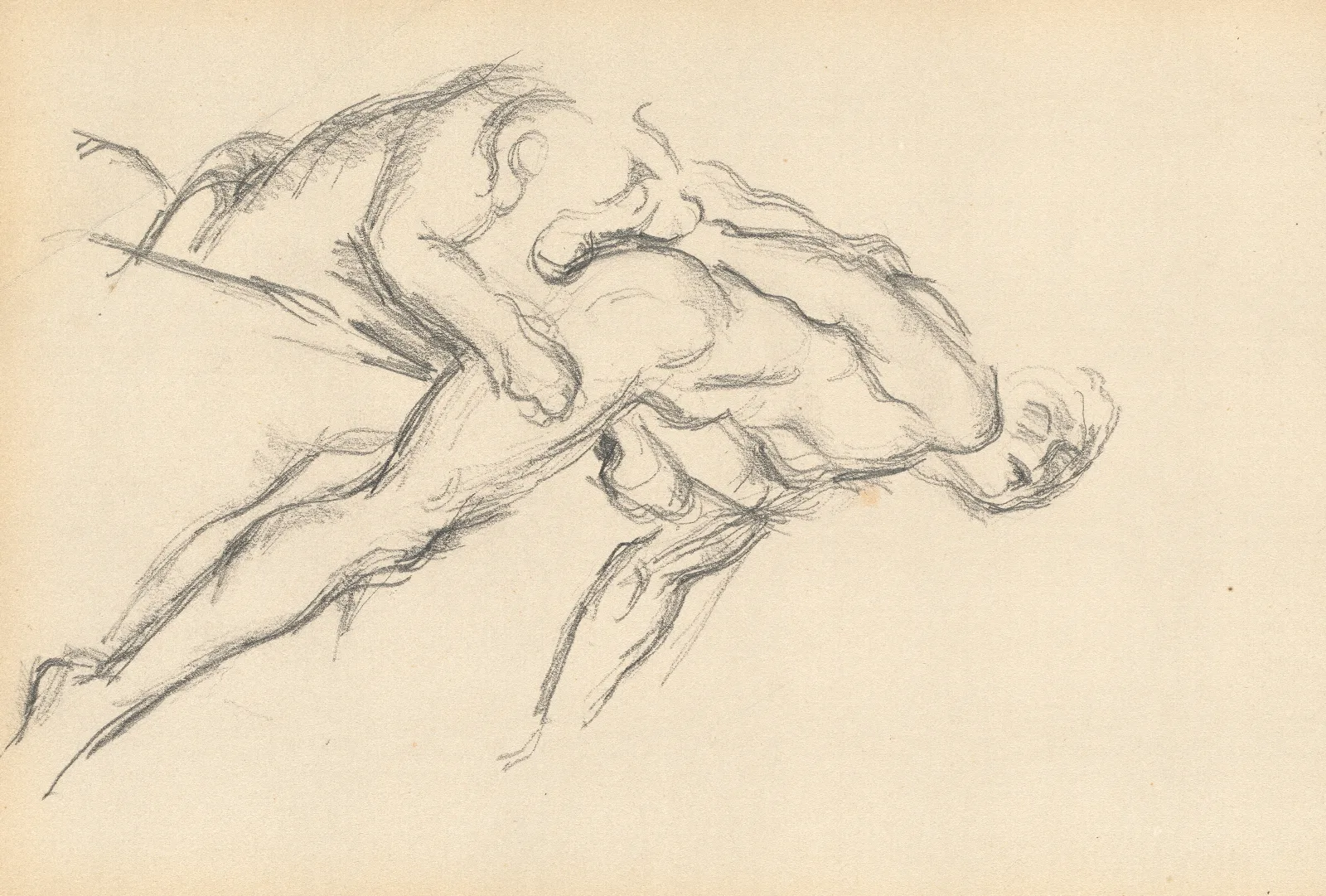 Study Of Pugets Milo Of Crotona Wall Art by Paul Cézanne - Canvas Print
