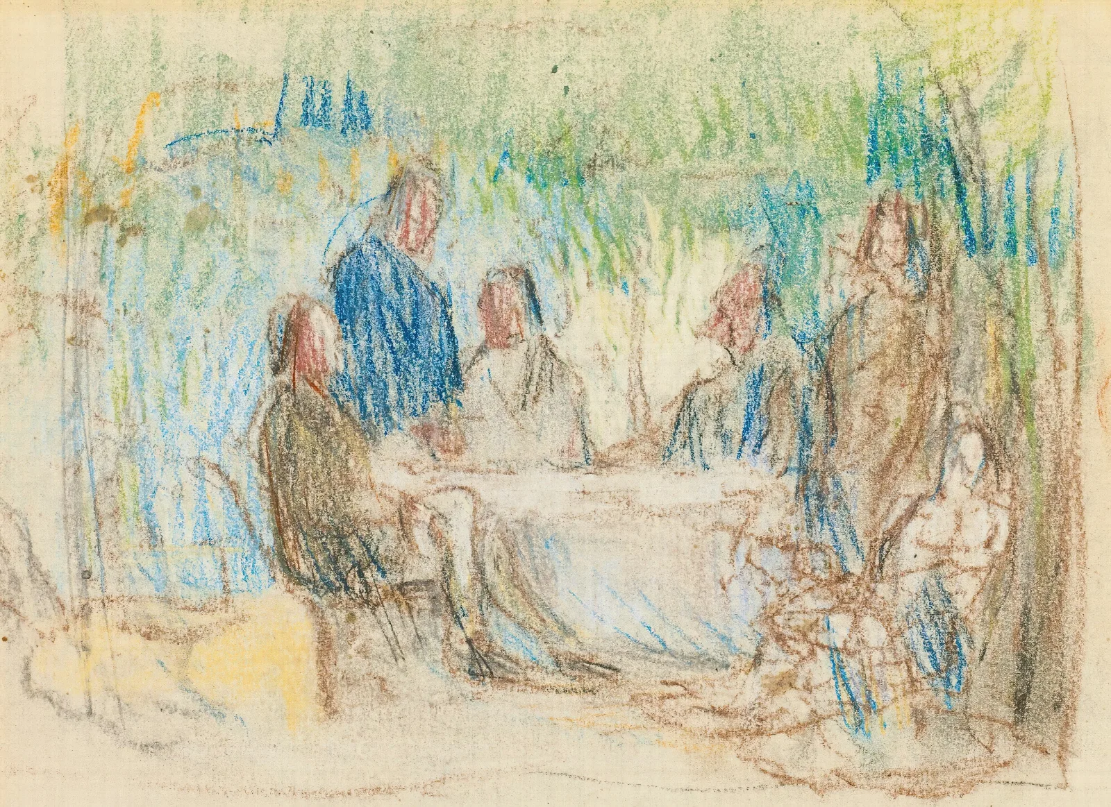 Autour De La Table Wall Art by Paul Cézanne - Canvas Print