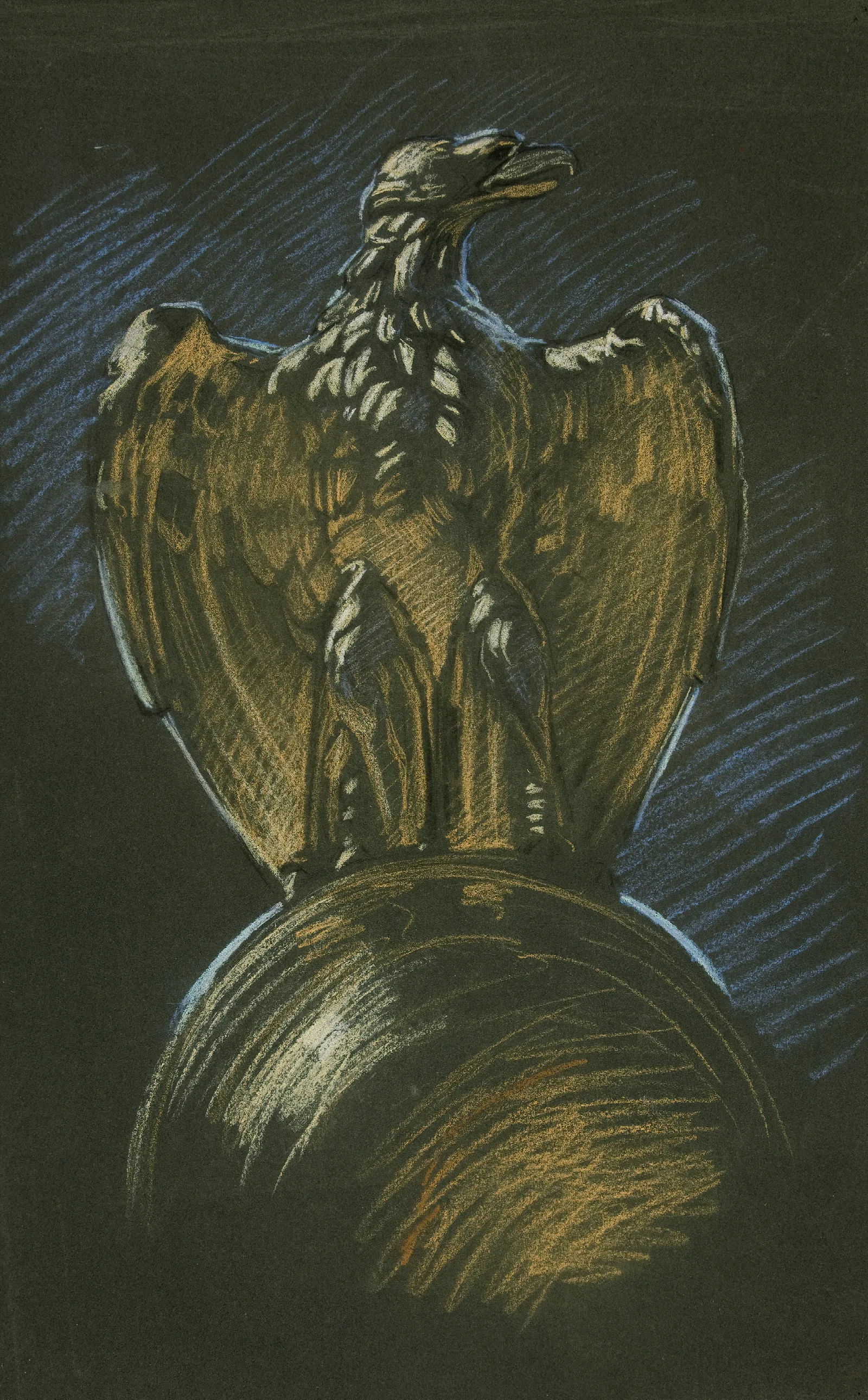 Study For The Eagle Column Decoration In Apotheosis Of Pennsylvania Mural At The State Capitol Building In Harrisburg Pennsylvania Wall Art by Edwin Austin Abbey - Canvas Print
