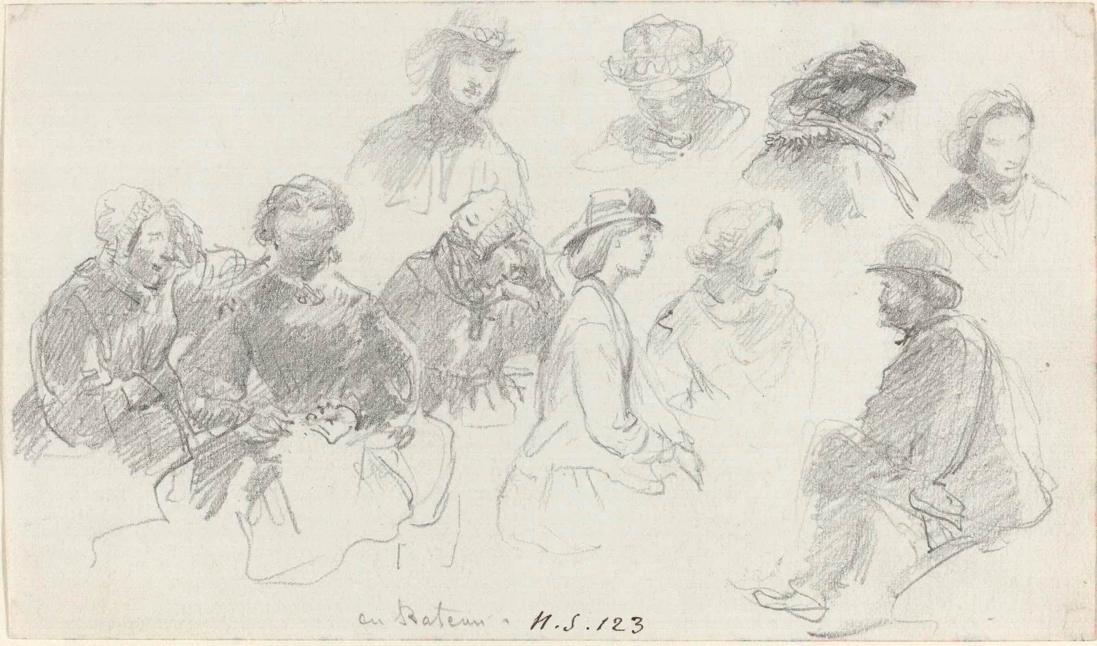 Passengers On Shipboard Wall Art by Eugène Boudin - Canvas Print