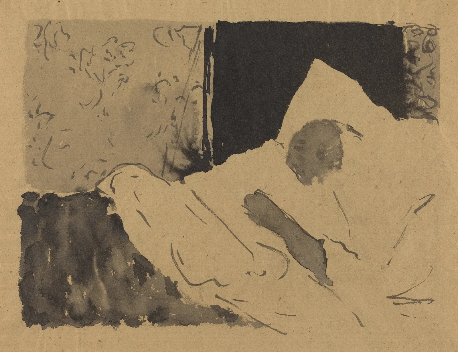 Madame V Sleeping Wall Art by Édouard Vuillard - Canvas Print