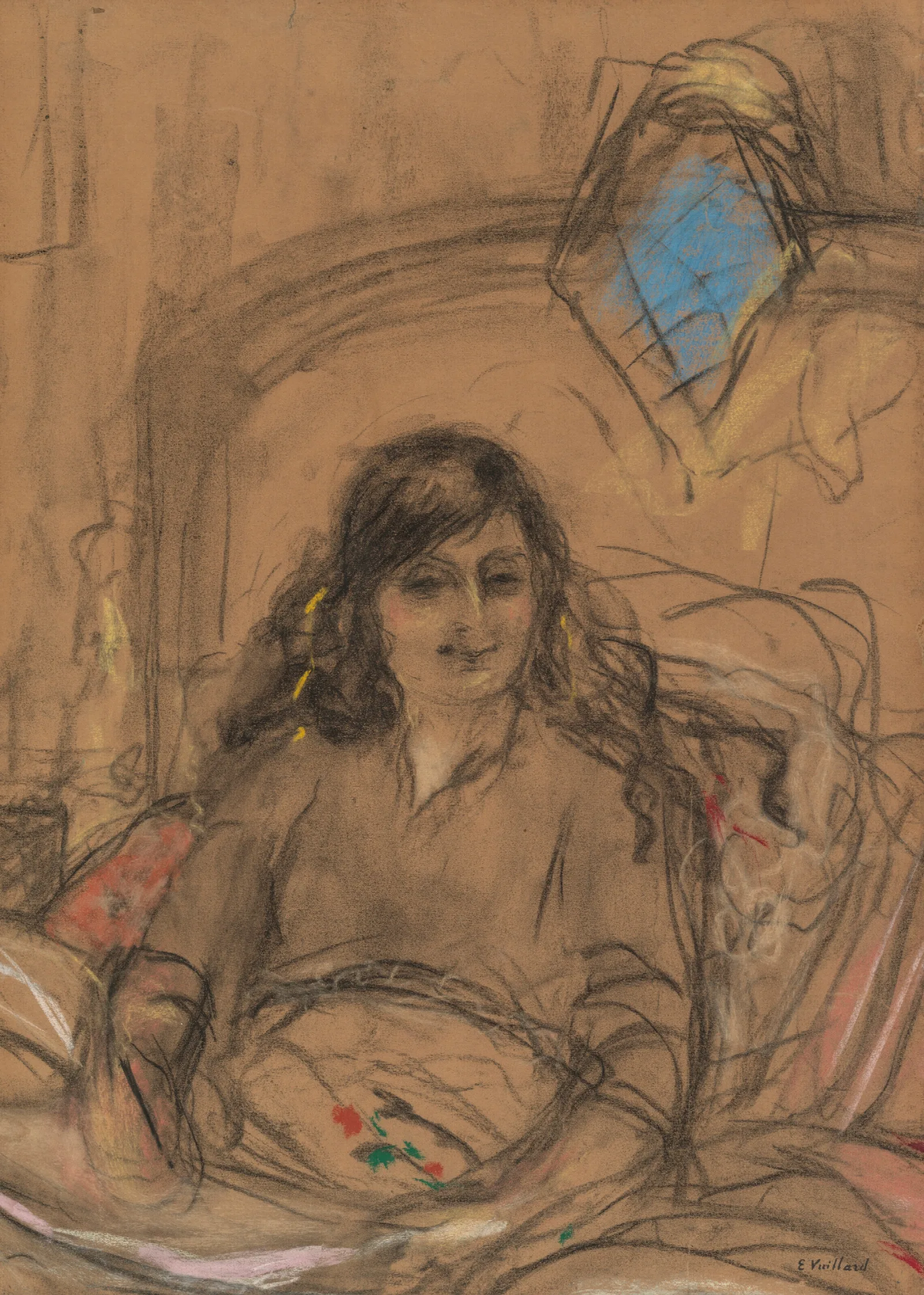 Etude Pour La Comtesse Anna De Noailles Wall Art by Édouard Vuillard - Canvas Print