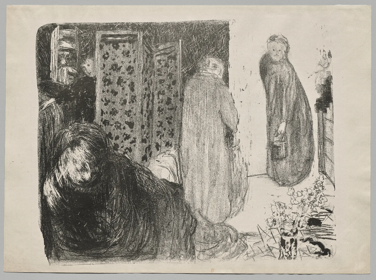 Interior With A Screen Wall Art by Édouard Vuillard - Canvas Print