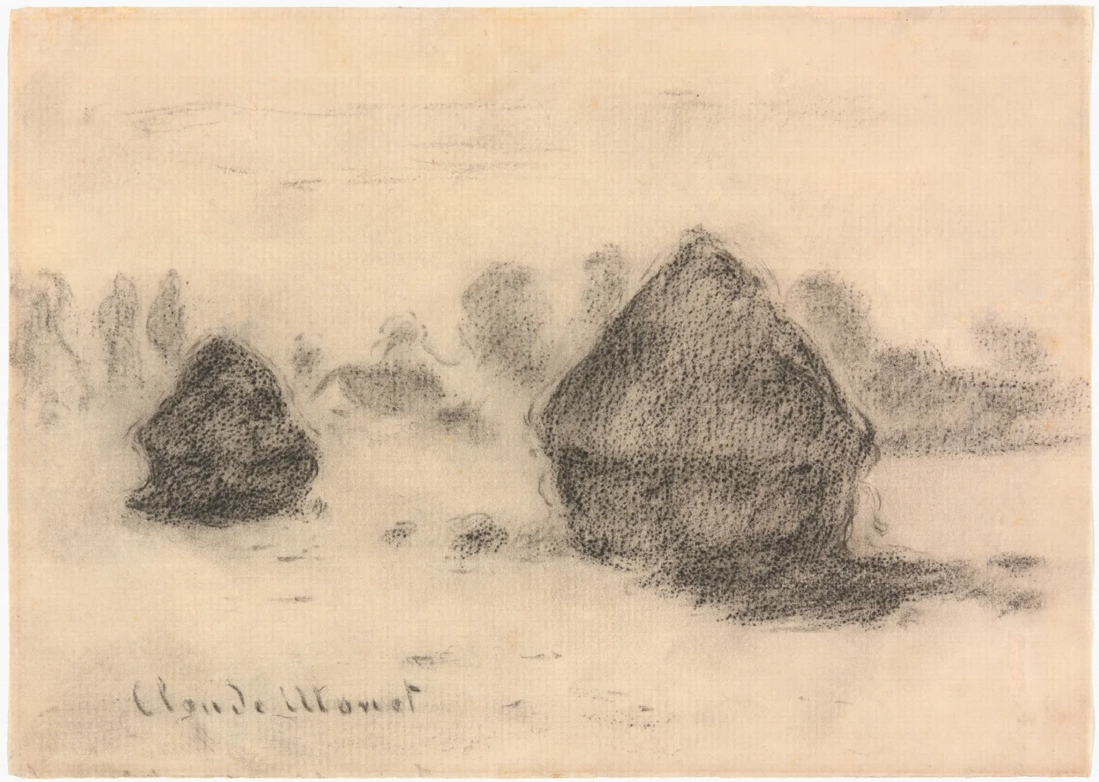 Stacks Of Wheat Wall Art by Claude Monet - Canvas Print