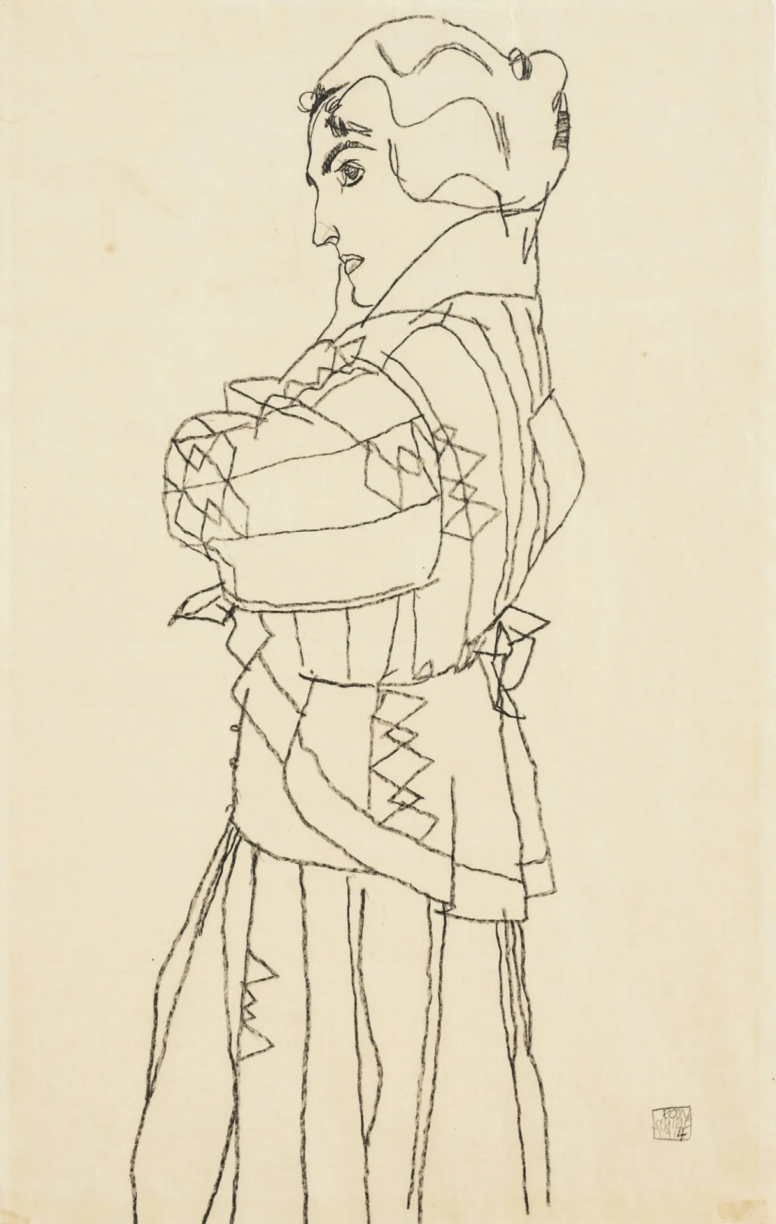 Friederike Maria Beer Wall Art by Egon Schiele - Canvas Print