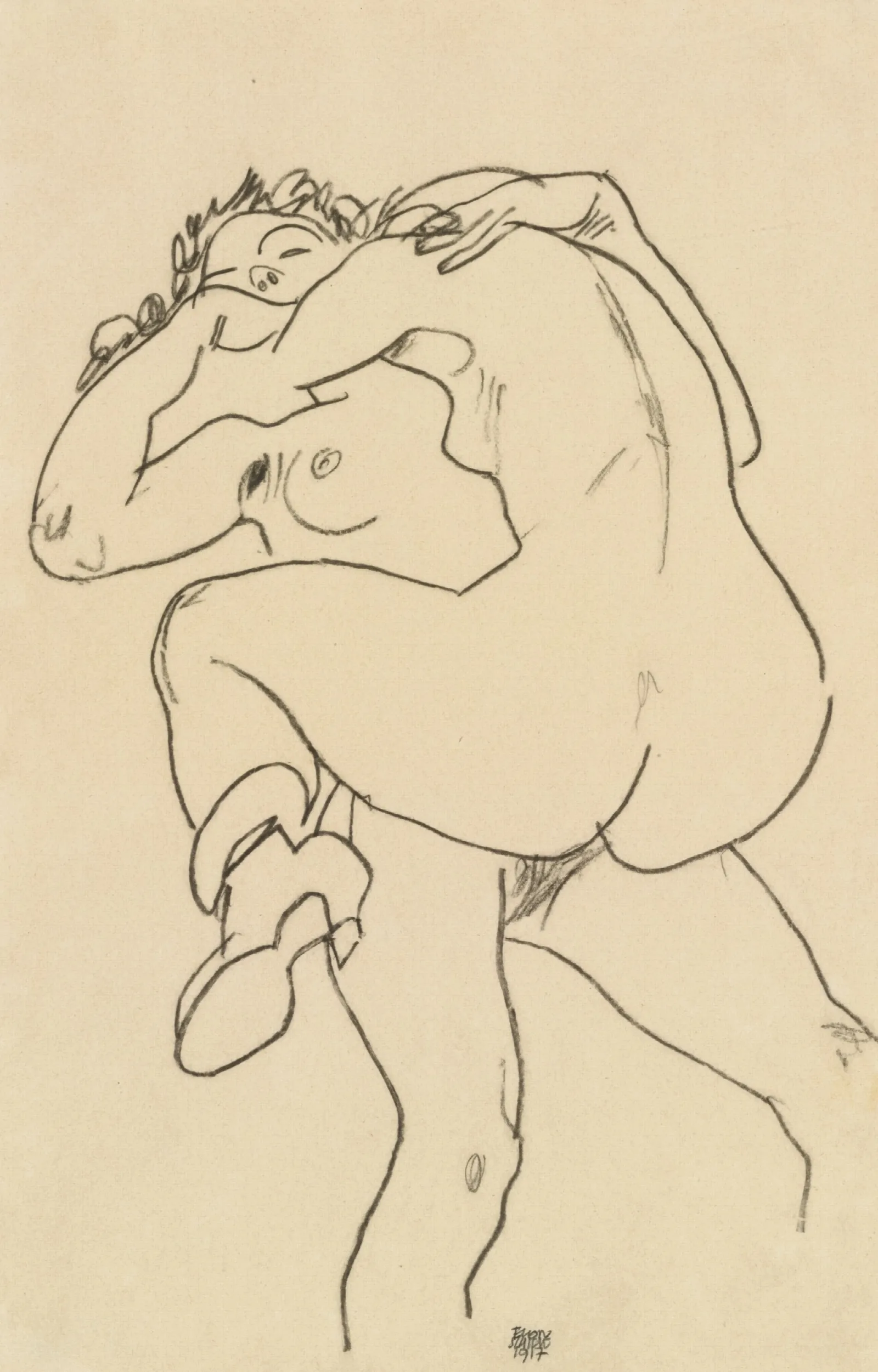 Zwei Freundinnen Two Friends 2 Wall Art by Egon Schiele - Canvas Print