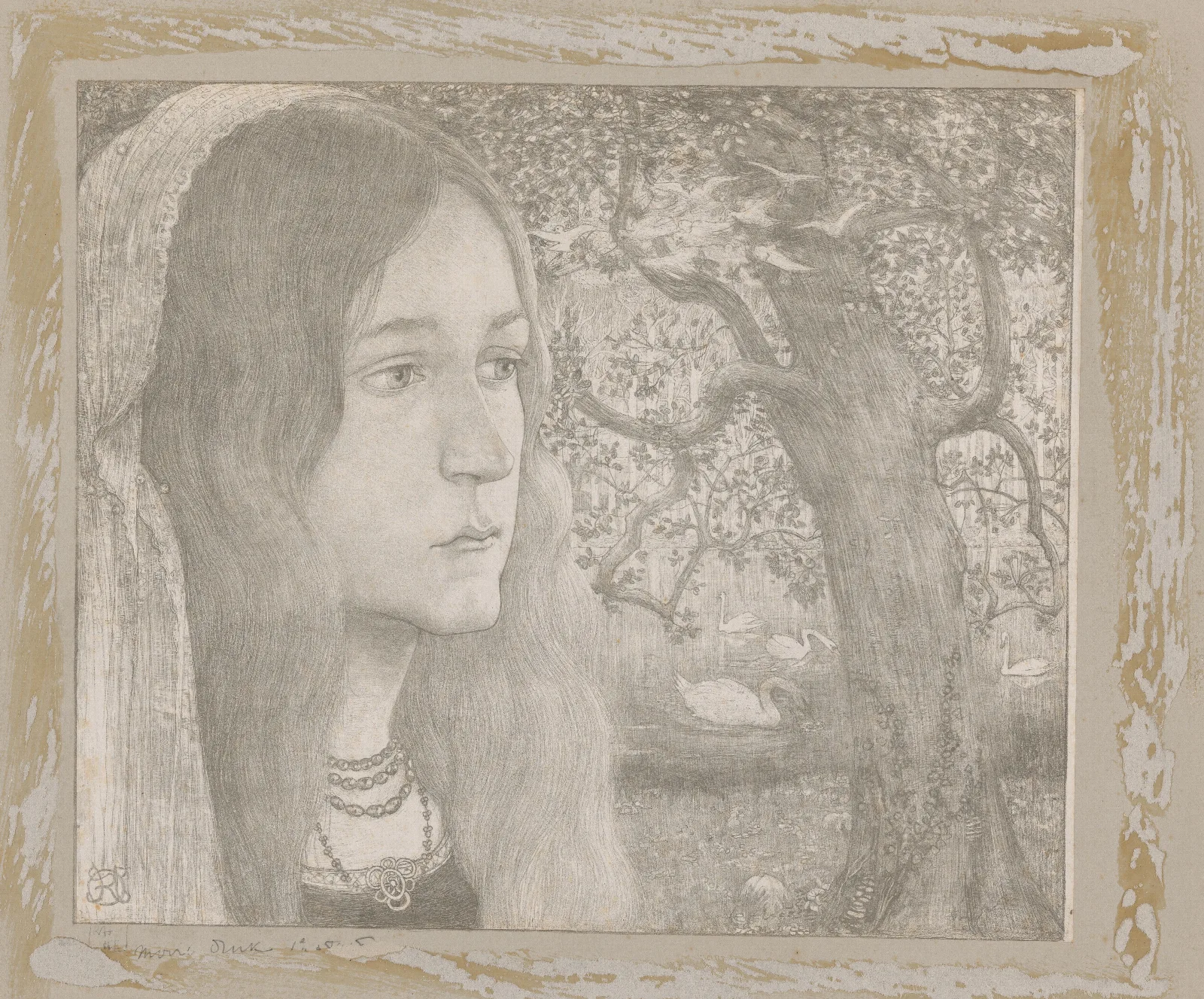 Helga Die Voor Zich Uit Kijkt Wall Art by Richard Nicolaüs Roland Holst - Canvas Print