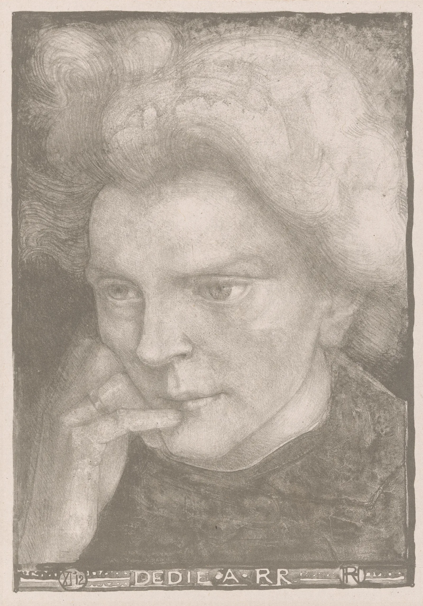 Portret Van Een Onbekende Vrouw 6 Wall Art by Richard Nicolaüs Roland Holst - Canvas Print