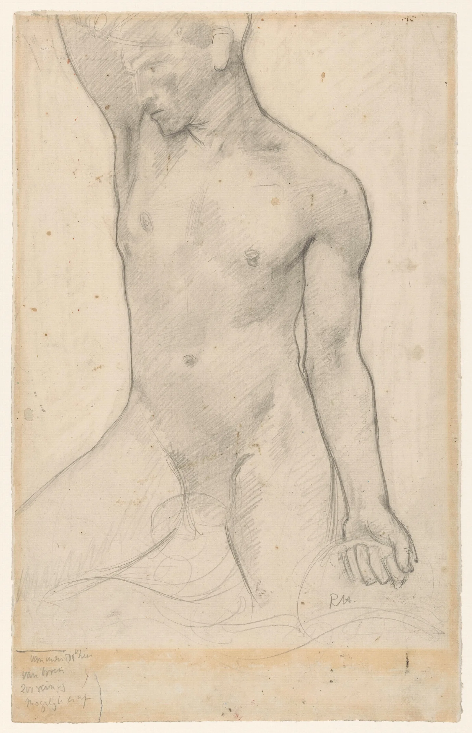 Staand Mannelijk Naakt In De Golven Wall Art by Richard Nicolaüs Roland Holst - Canvas Print