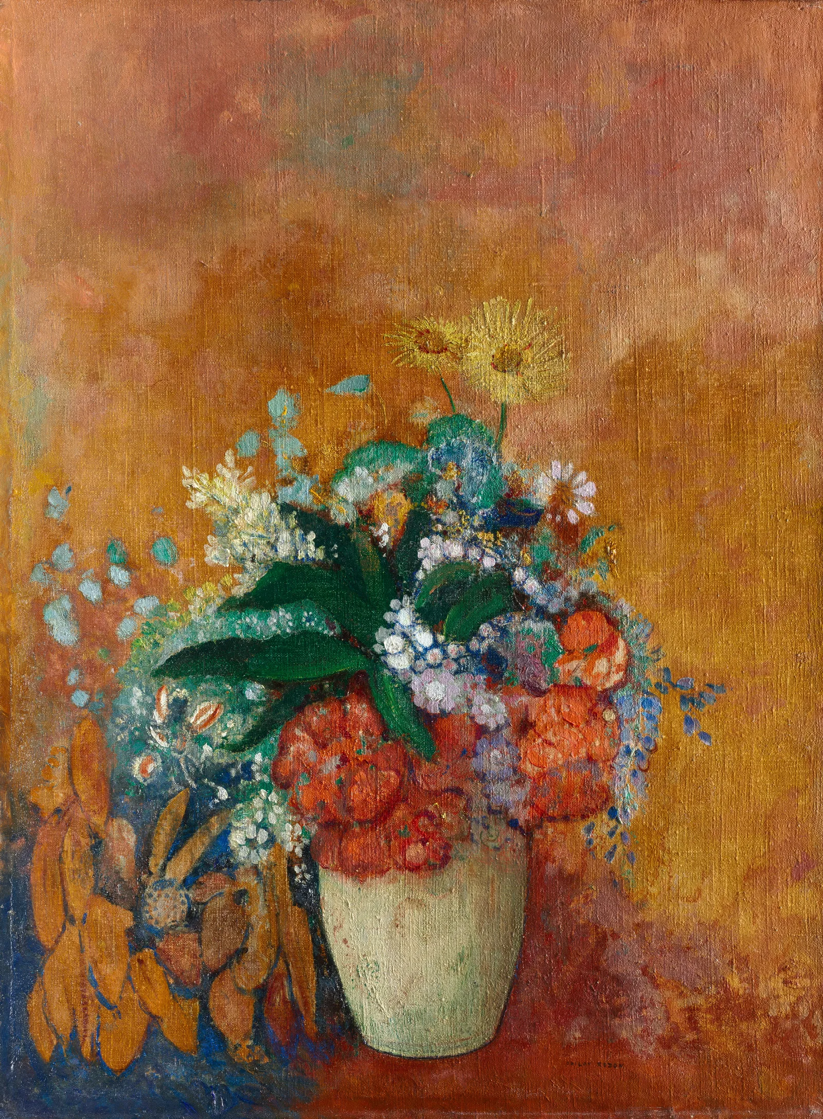 Vase Of Flowers 7 Wall Art by Odilon Redon - Canvas Print
