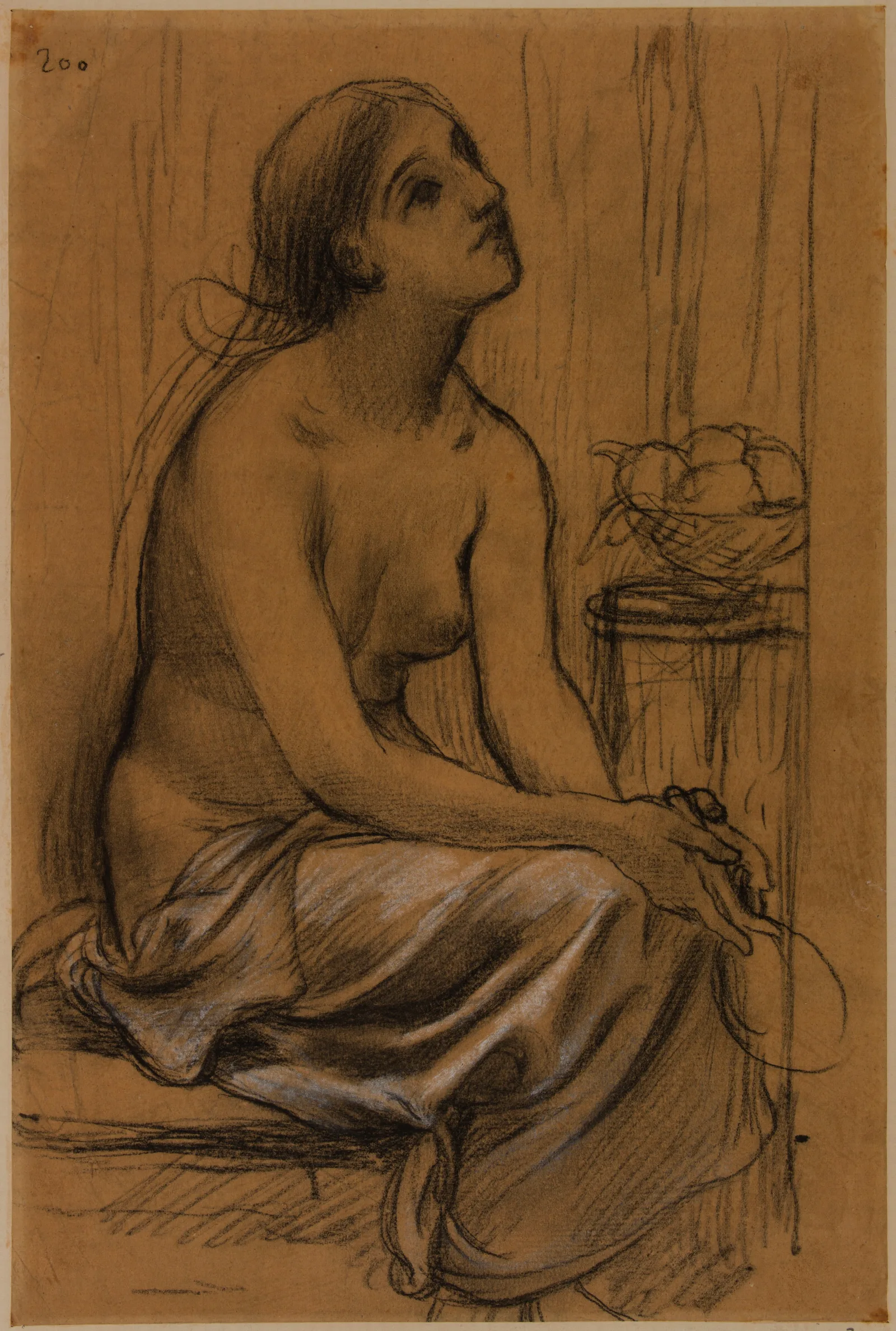 Etude Pour La Peinture Femme A Sa Toilette Wall Art by Pierre Puvis de Chavannes - Canvas Print