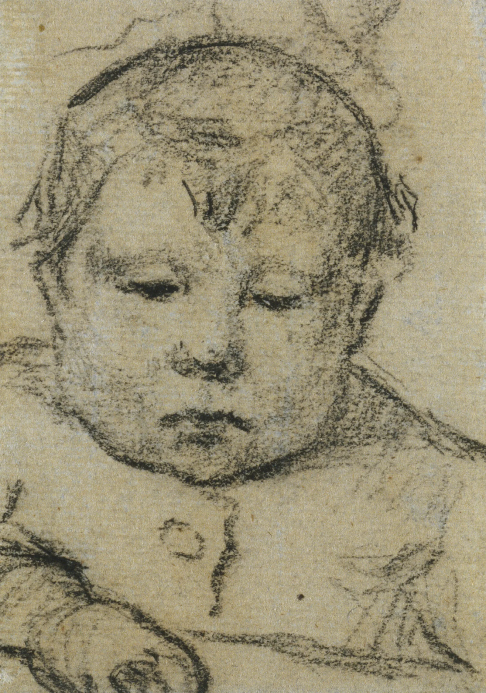 Emil Gauguin As A Child Right Hand Forward Wall Art by Paul Gauguin - Canvas Print