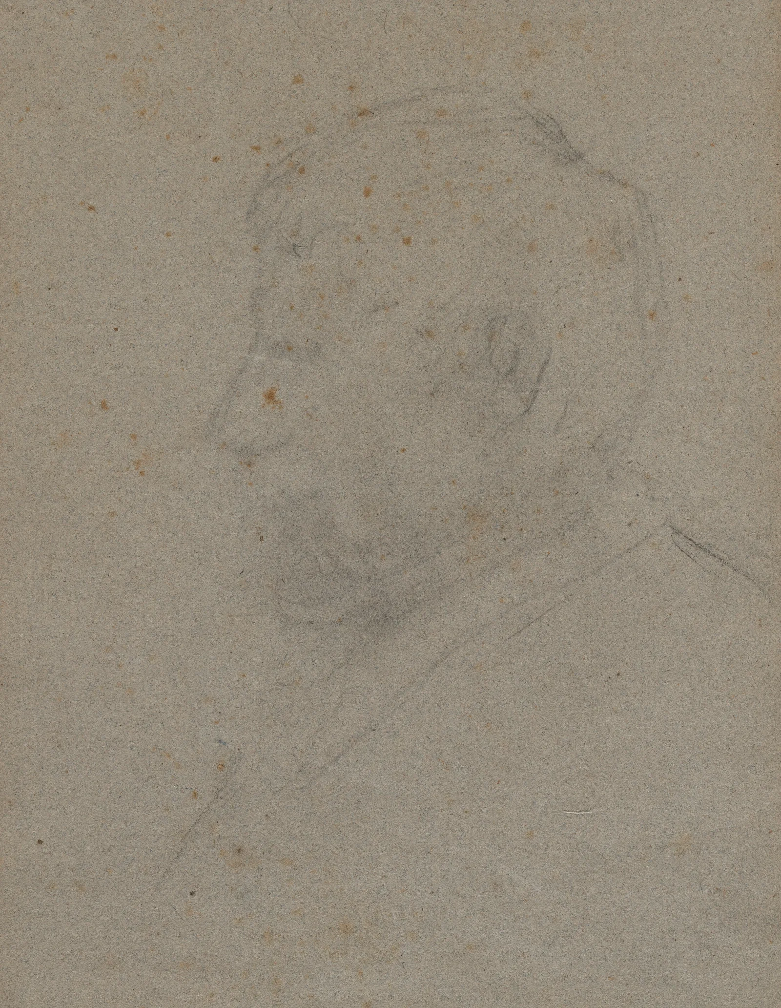 Profile Bust Of A Man Verso Wall Art by Paul Gauguin - Canvas Print