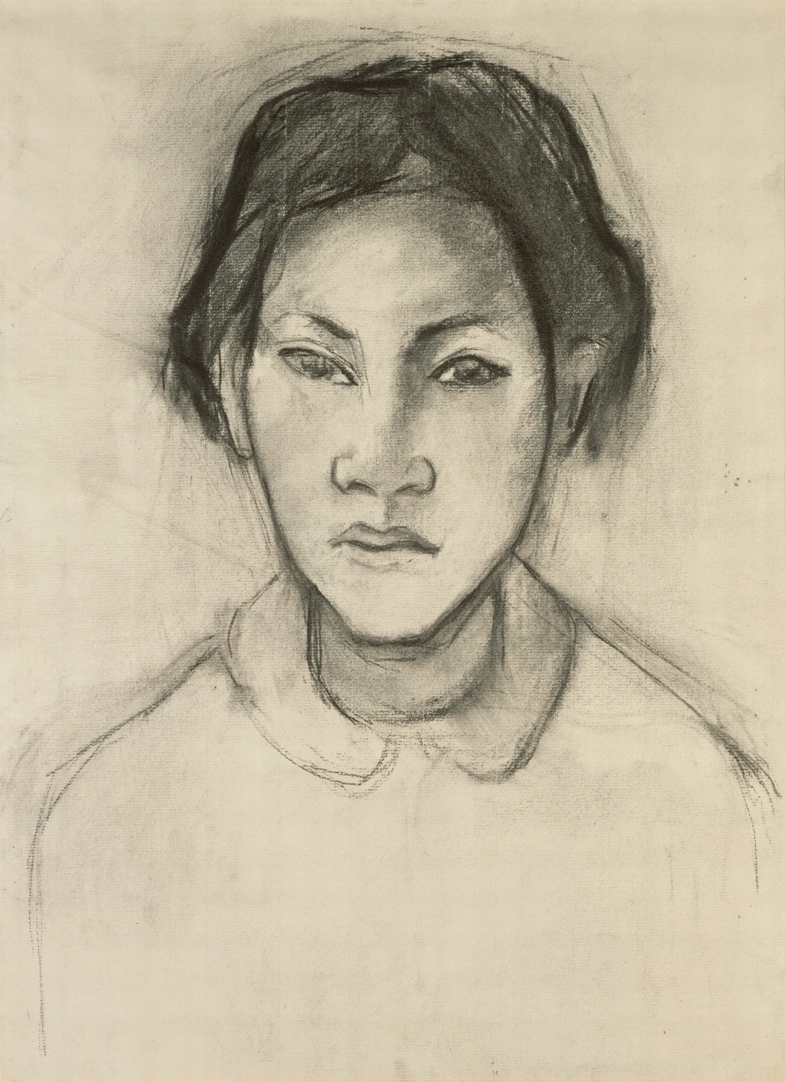 Head Of A Tahitian Woman 2 Wall Art by Paul Gauguin - Canvas Print