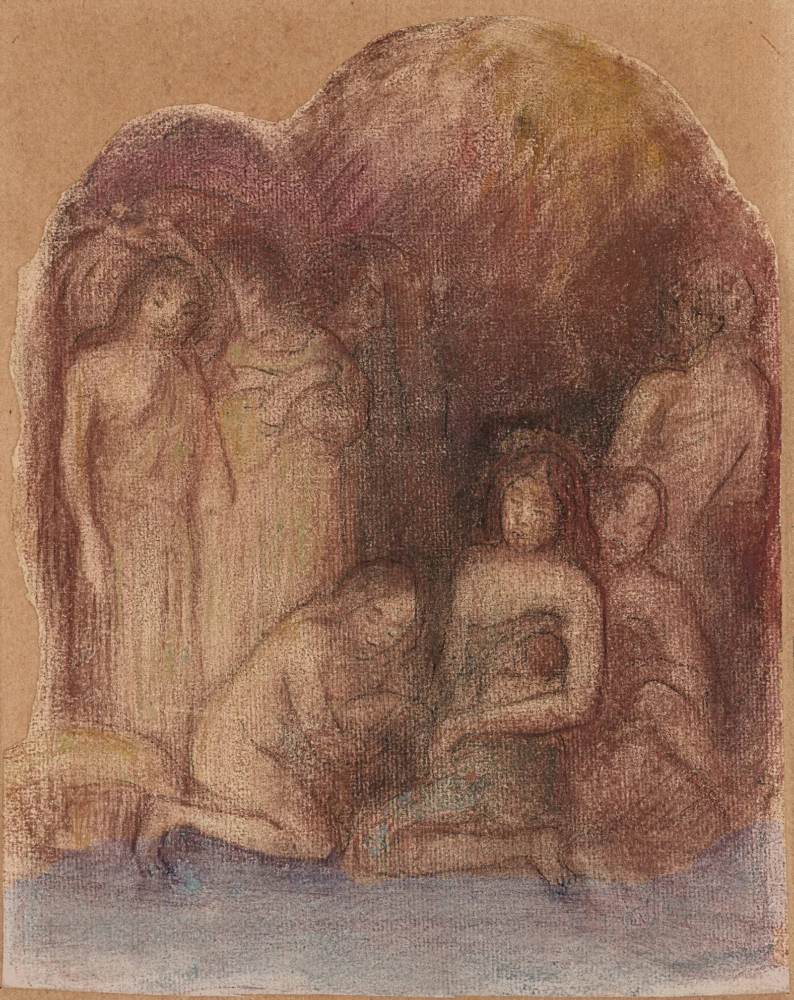 Etude Pour La Nativite Tahitienne Wall Art by Paul Gauguin - Canvas Print