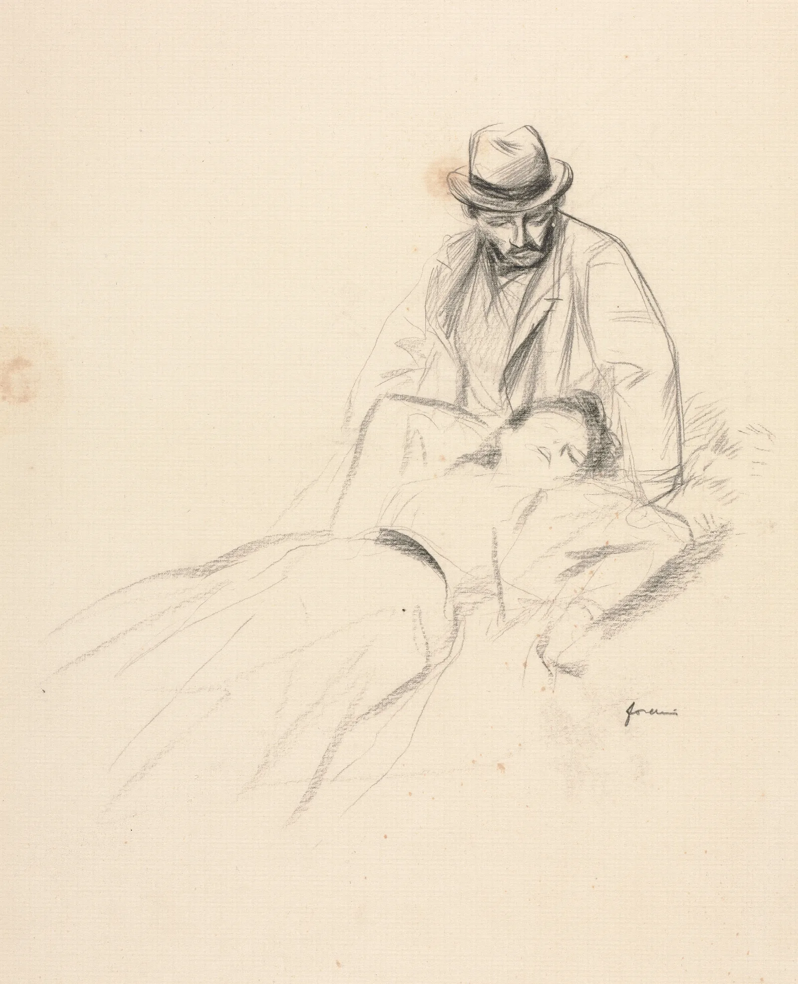 An Idyll Wall Art by Jean-Louis Forain - Canvas Print
