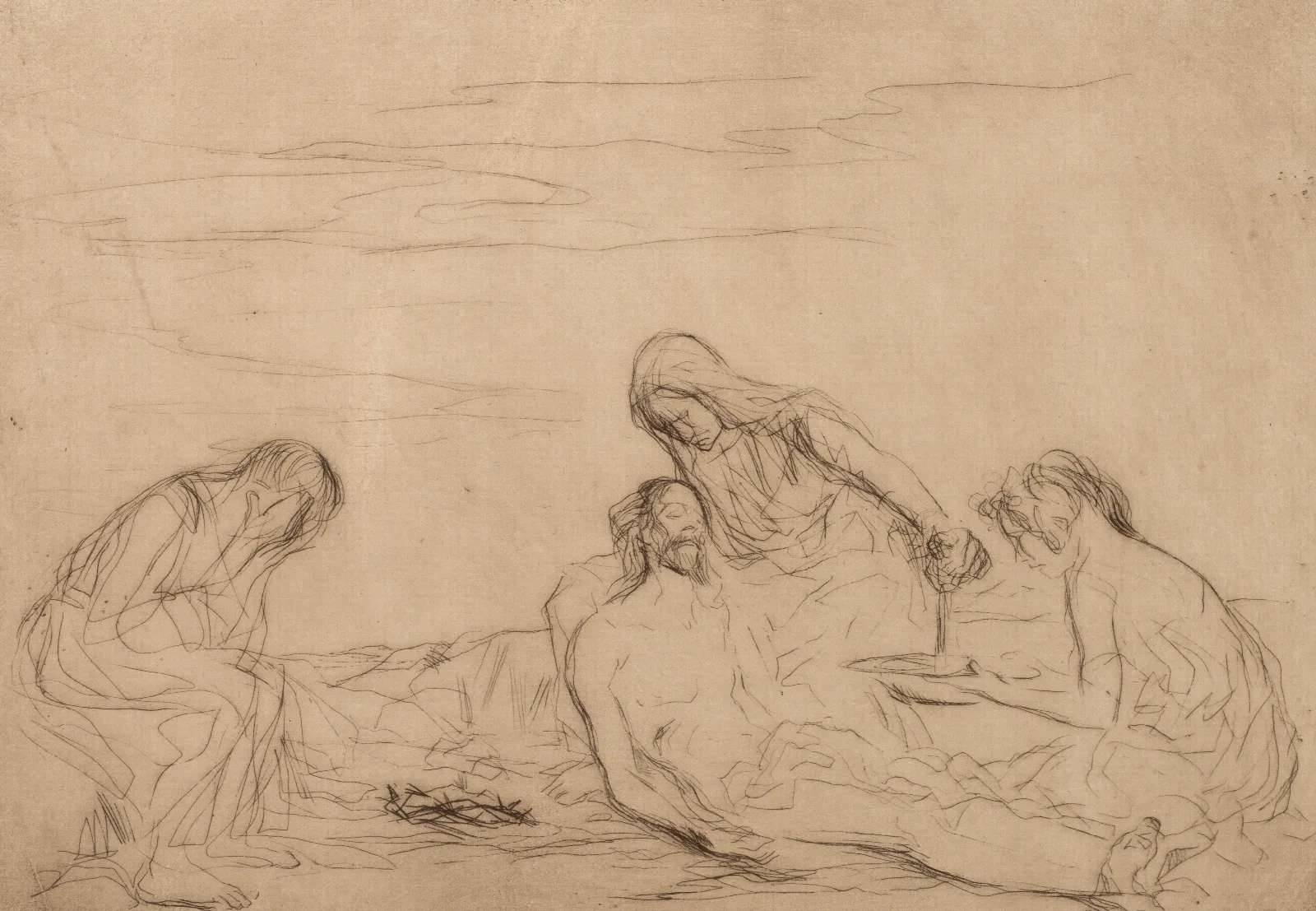Pieta 9 Wall Art by Jean-Louis Forain - Canvas Print