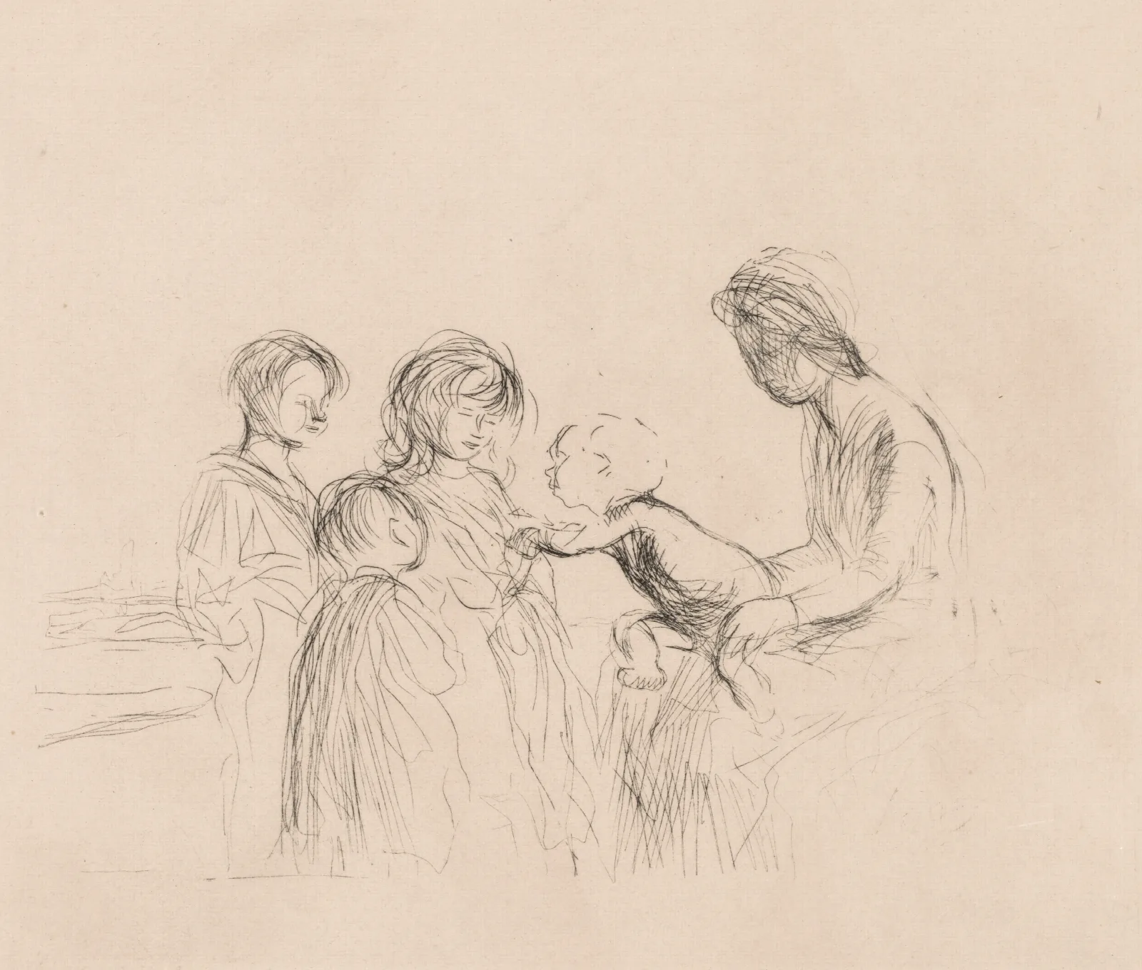 Madonna And Children Wall Art by Jean-Louis Forain - Canvas Print