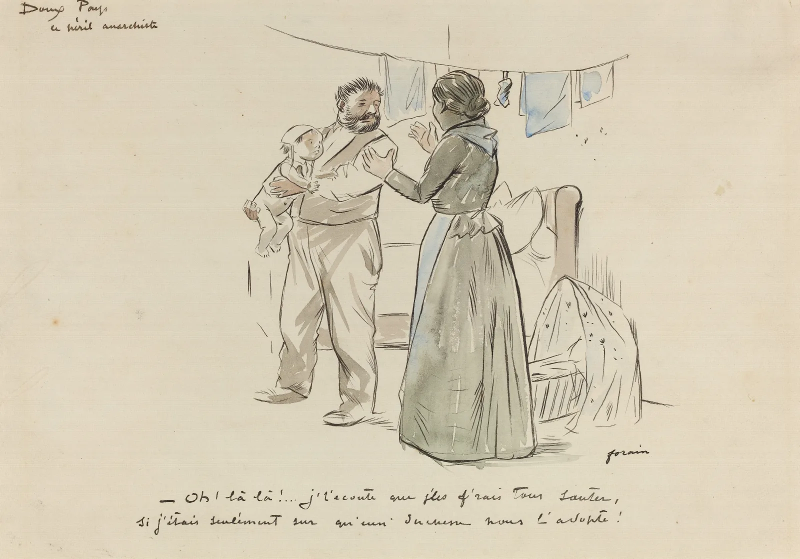 Le Peril Anarchiste Wall Art by Jean-Louis Forain - Canvas Print