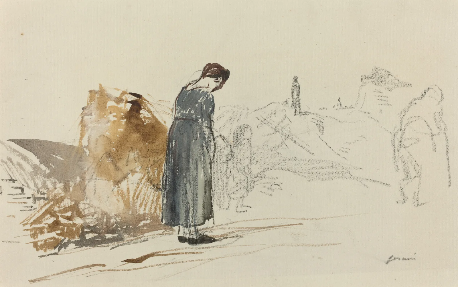 Les Allemandes Sont Partis Wall Art by Jean-Louis Forain - Canvas Print