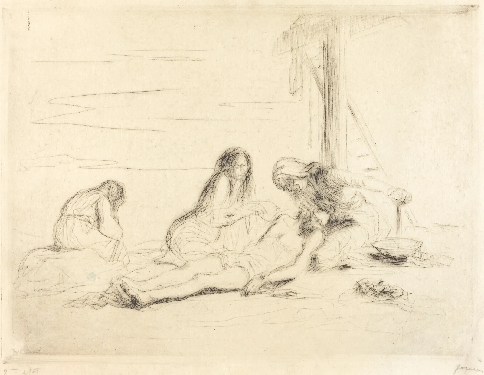 Pieta First Plate Wall Art by Jean-Louis Forain - Canvas Print