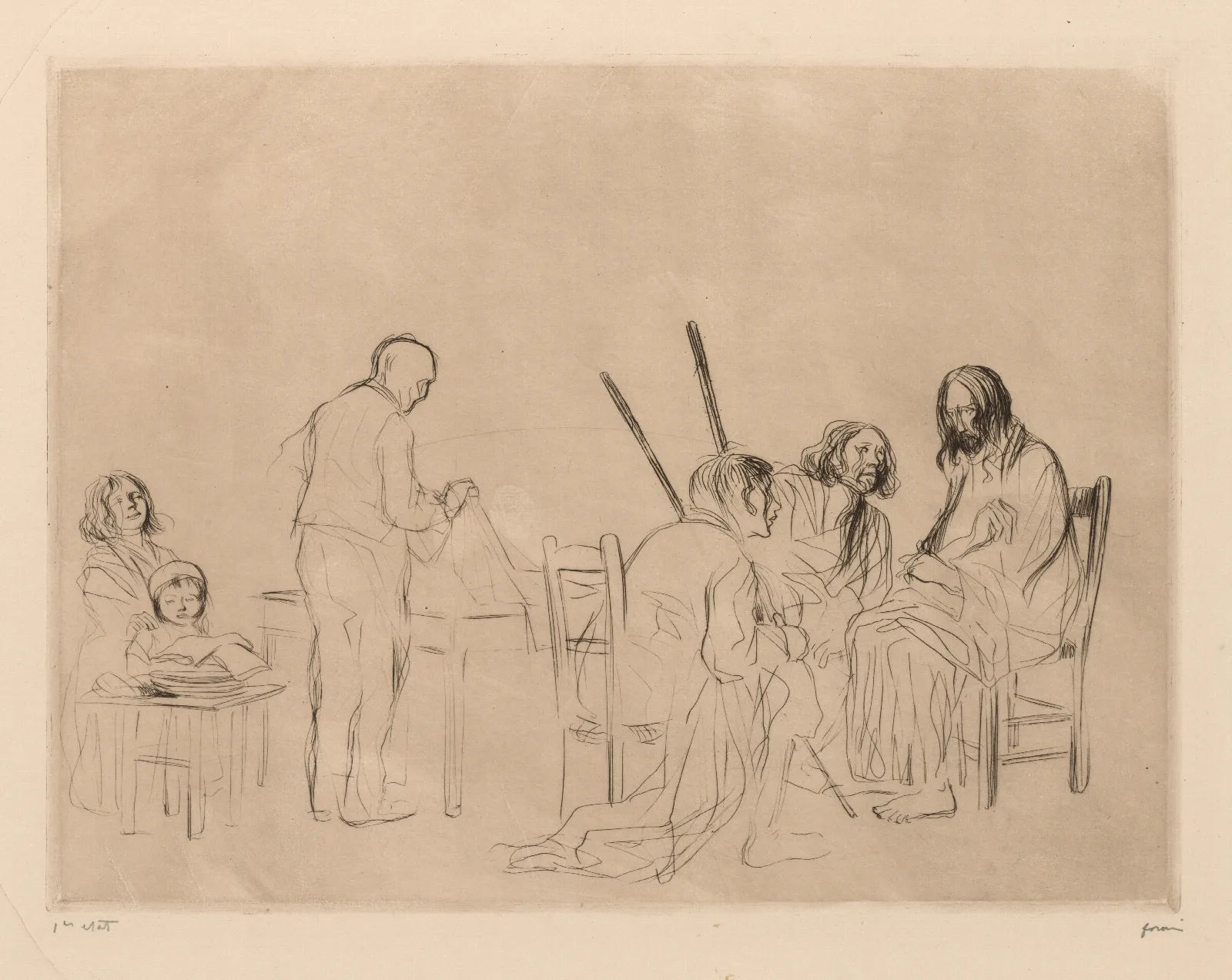 Before The Supper At Emmaus Wall Art by Jean-Louis Forain - Canvas Print