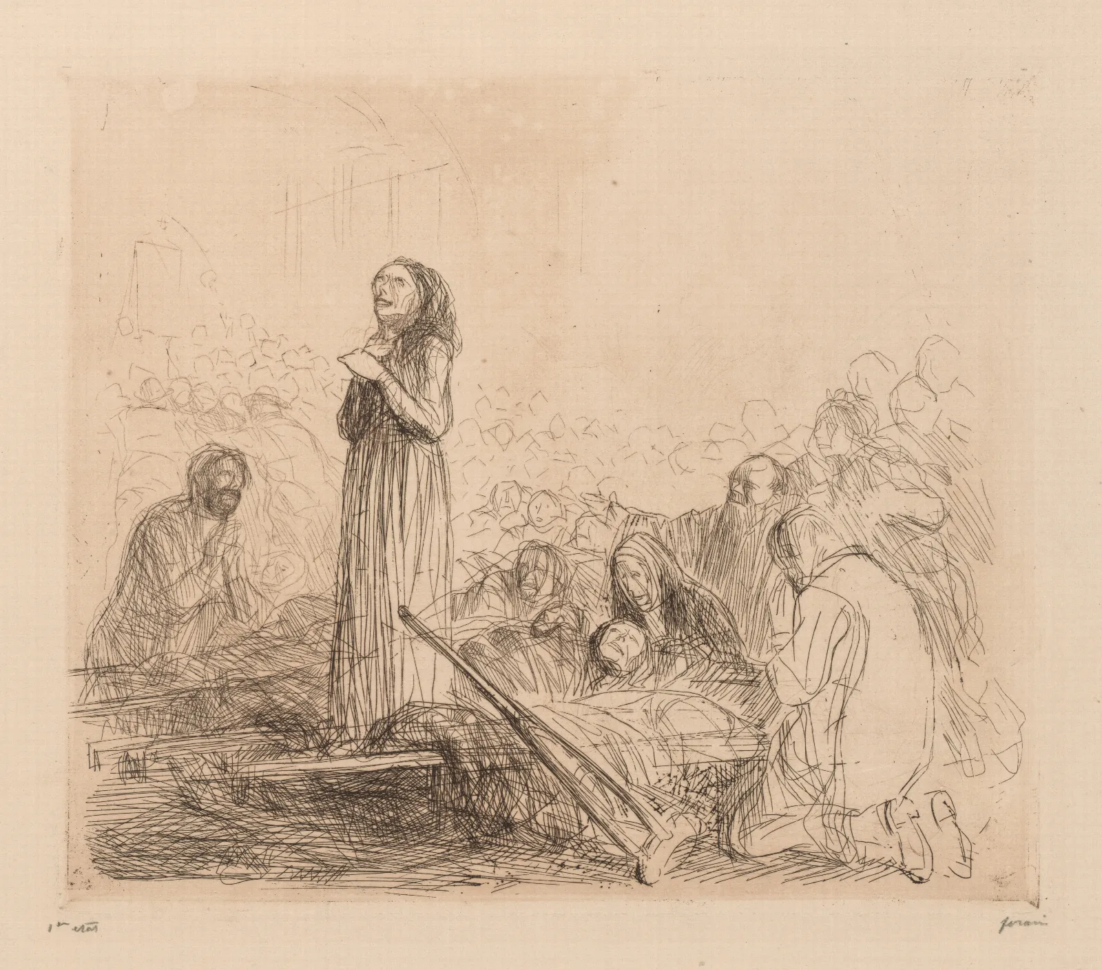 The Miracle At Lourdes Wall Art by Jean-Louis Forain - Canvas Print