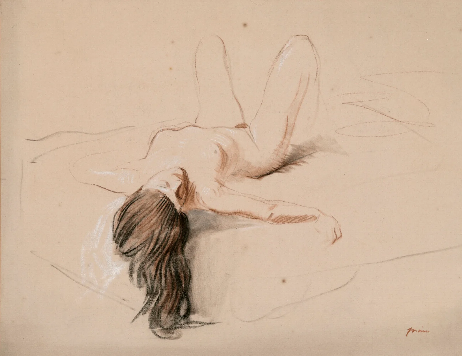 Nue Au Lit Wall Art by Jean-Louis Forain - Canvas Print