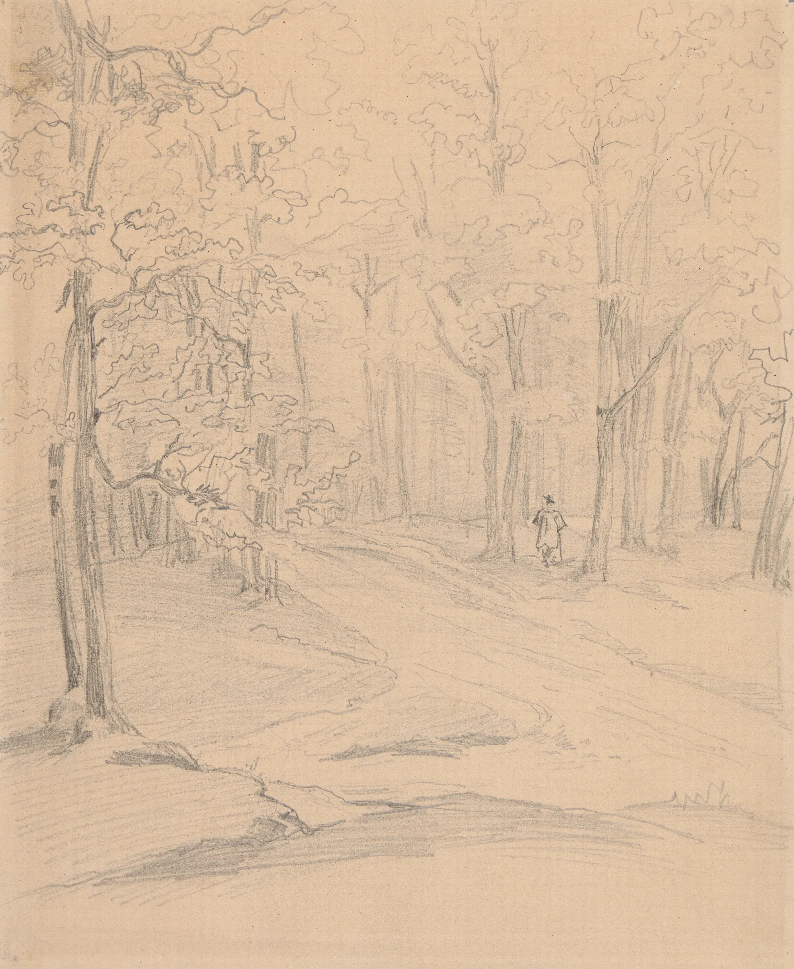Road In The Woods 2 Wall Art by Józef Simmler - Canvas Print