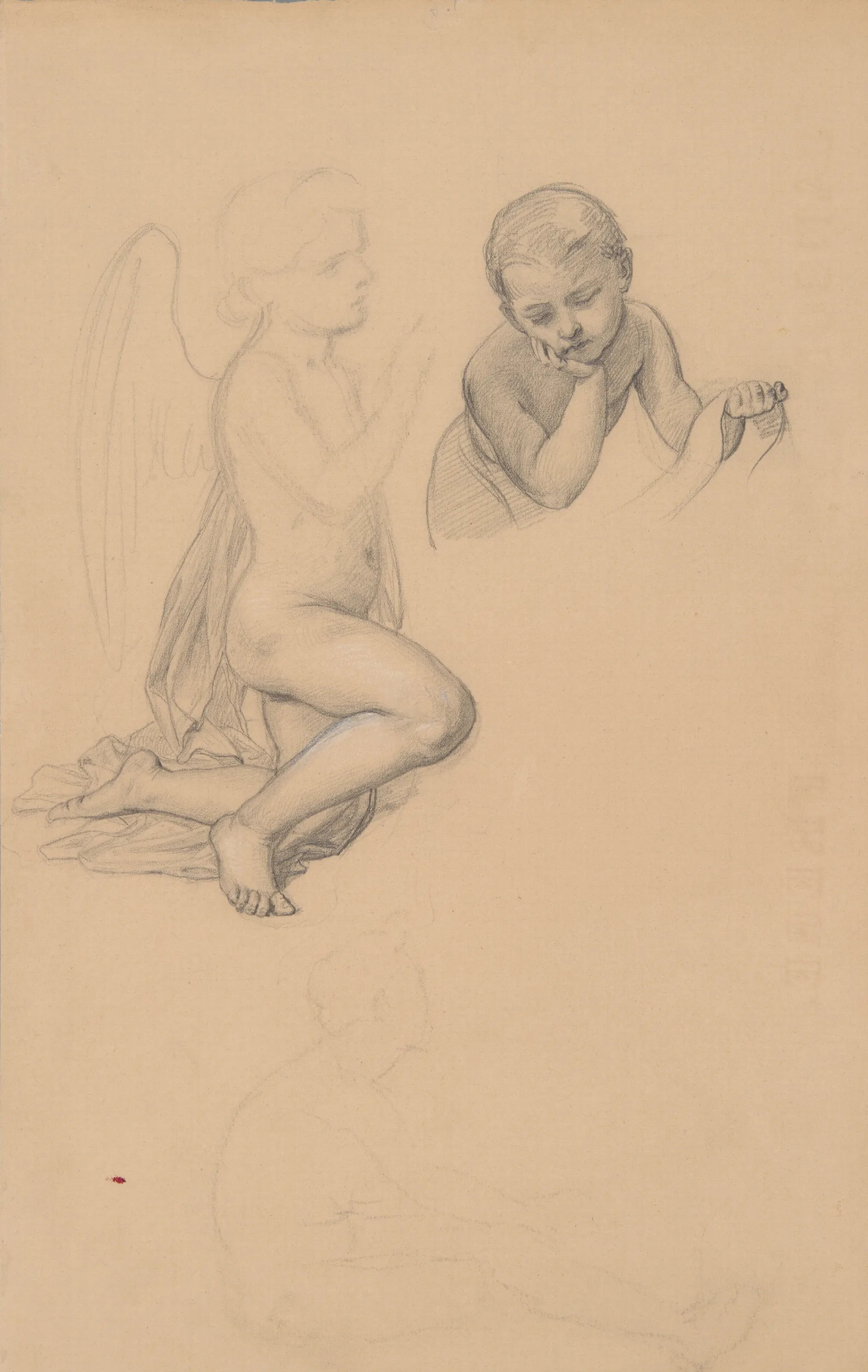Studies Of Angels For The Painting The Immaculate Conception Of The Blessed Virgin Mary Wall Art by Józef Simmler - Canvas Print
