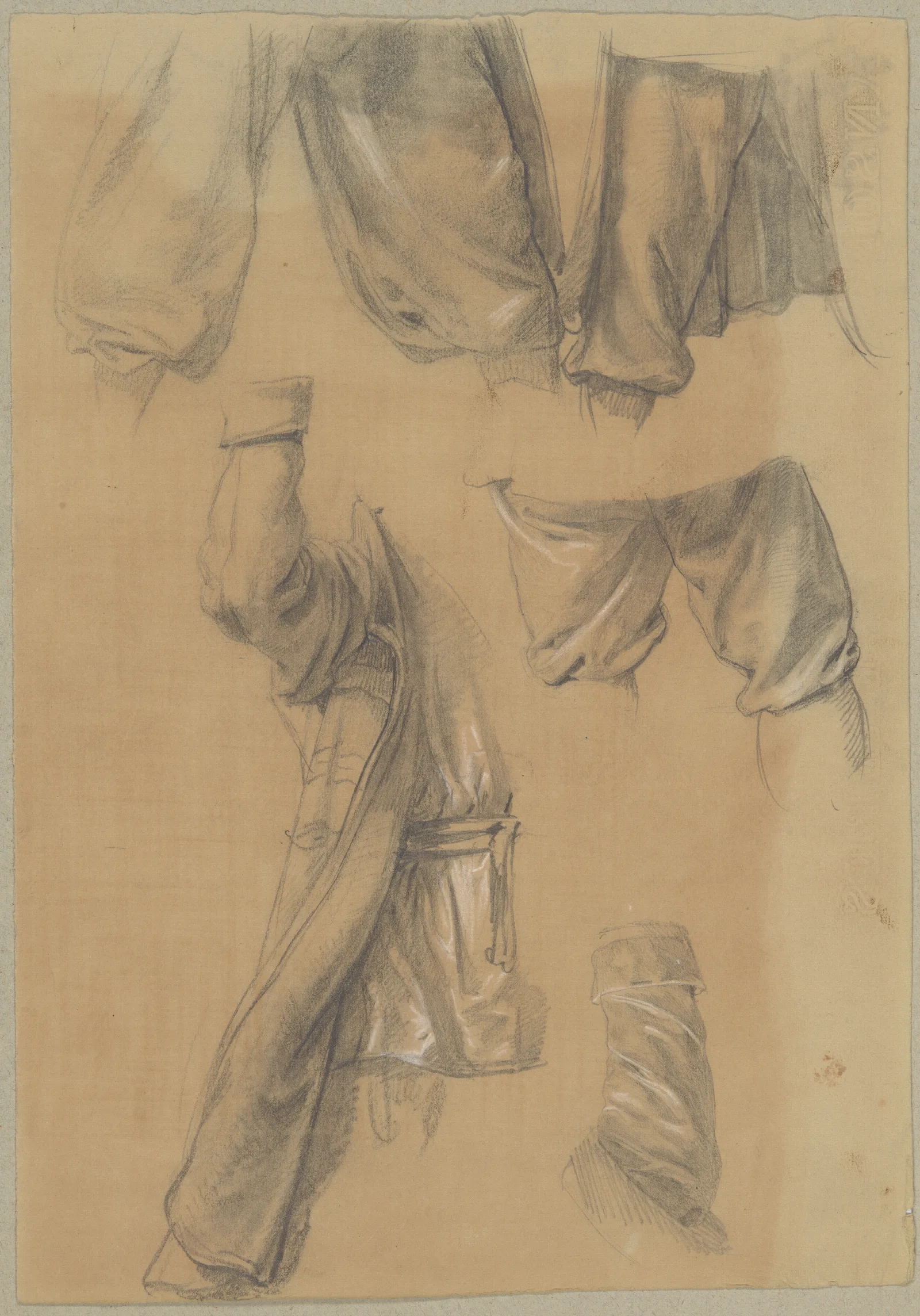 Studies Of Clothing Fragments Of Assailants To The Painting Martyrdom Of St Josaphat Kuntsevych Wall Art by Józef Simmler - Canvas Print