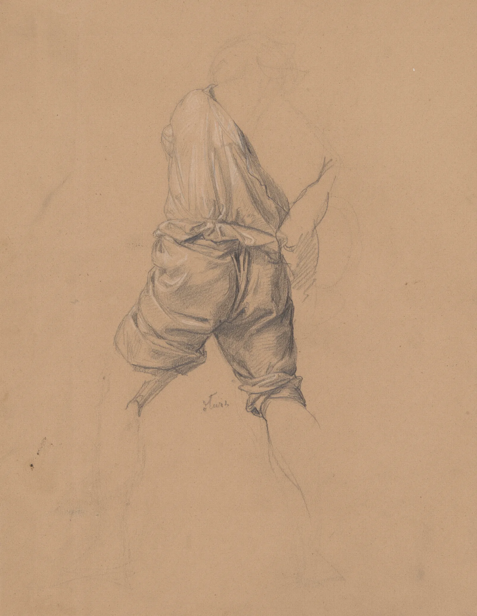 Study Of Clothing Of The Executioner To The Painting Martyrdom Of St Matthias Wall Art by Józef Simmler - Canvas Print