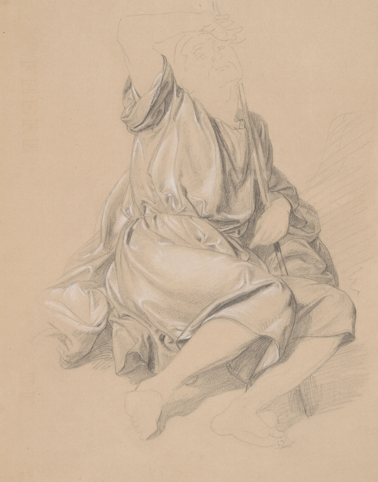 Study Of Jacobs Robes For The Painting The Immaculate Conception Of The Blessed Virgin Mary Wall Art by Józef Simmler - Canvas Print
