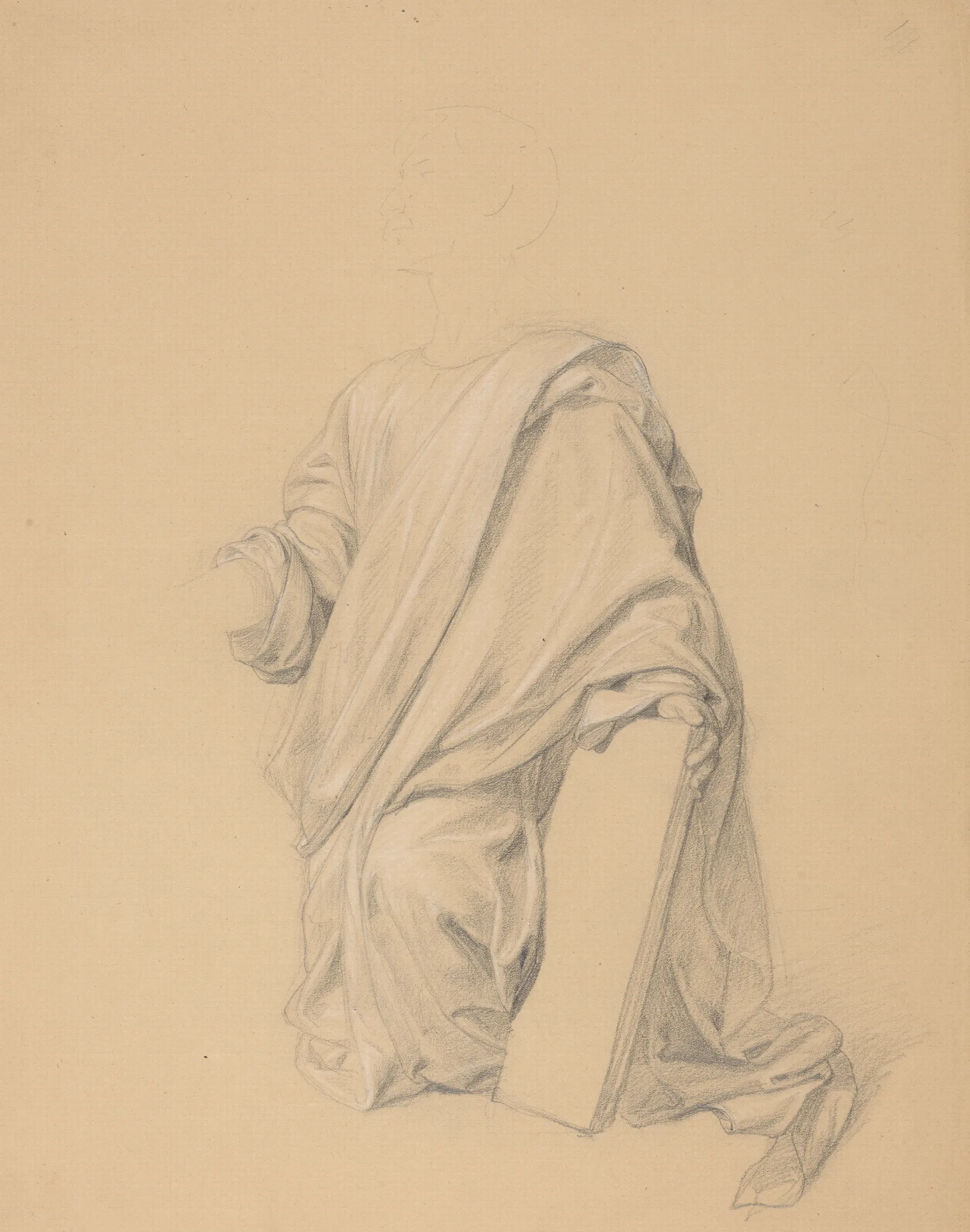 Study Of Moses Robes For The Painting The Immaculate Conception Of The Blessed Virgin Mary Wall Art by Józef Simmler - Canvas Print