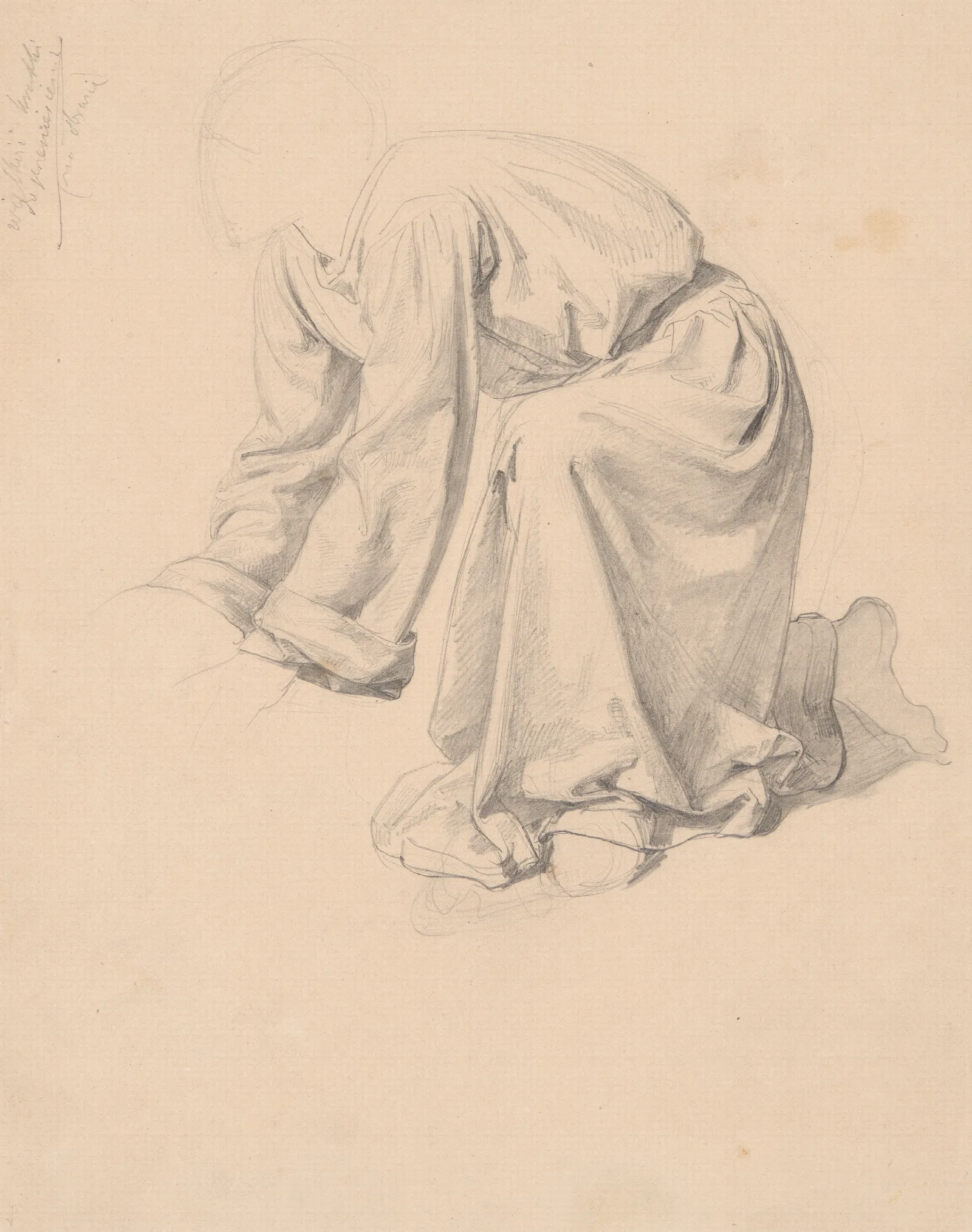 Study Of Robes Of Joseph Of Arimathea To The Painting Entombment Wall Art by Józef Simmler - Canvas Print