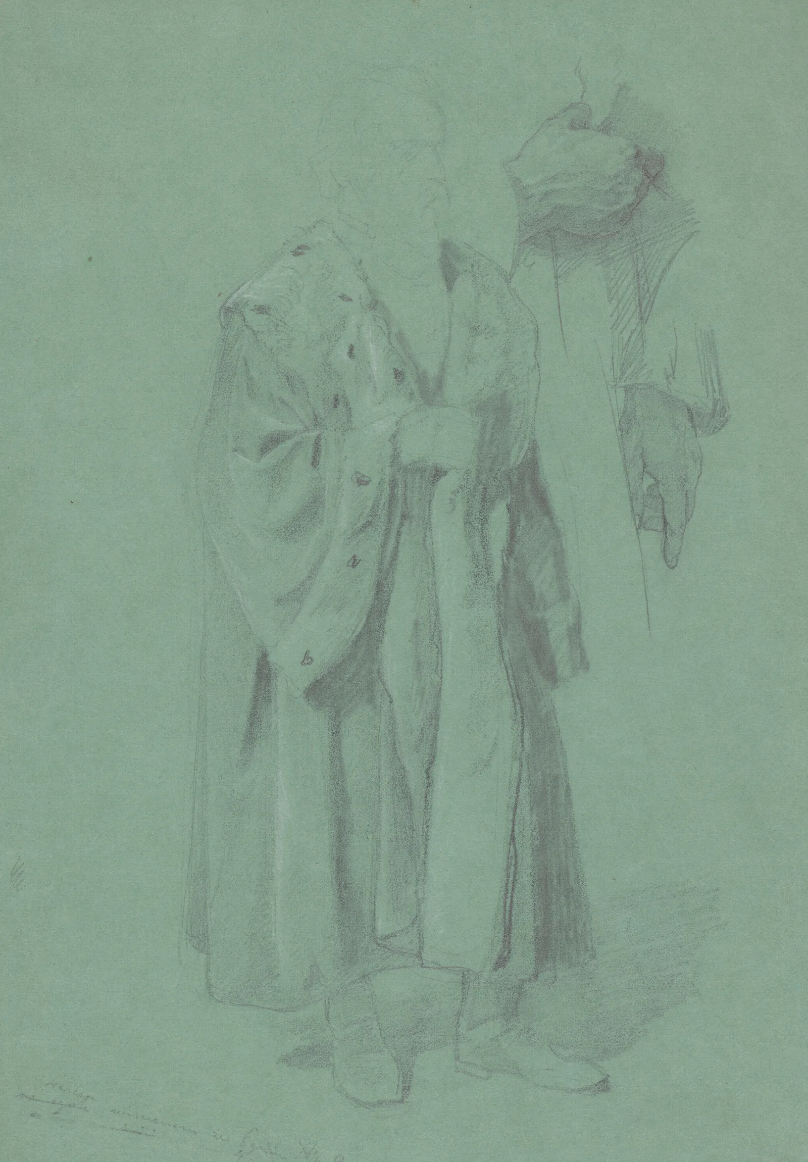 Study Of The Figure Of King Sigismund For The Painting The Upbringing Of Sigismund Augustus Wall Art by Józef Simmler - Canvas Print