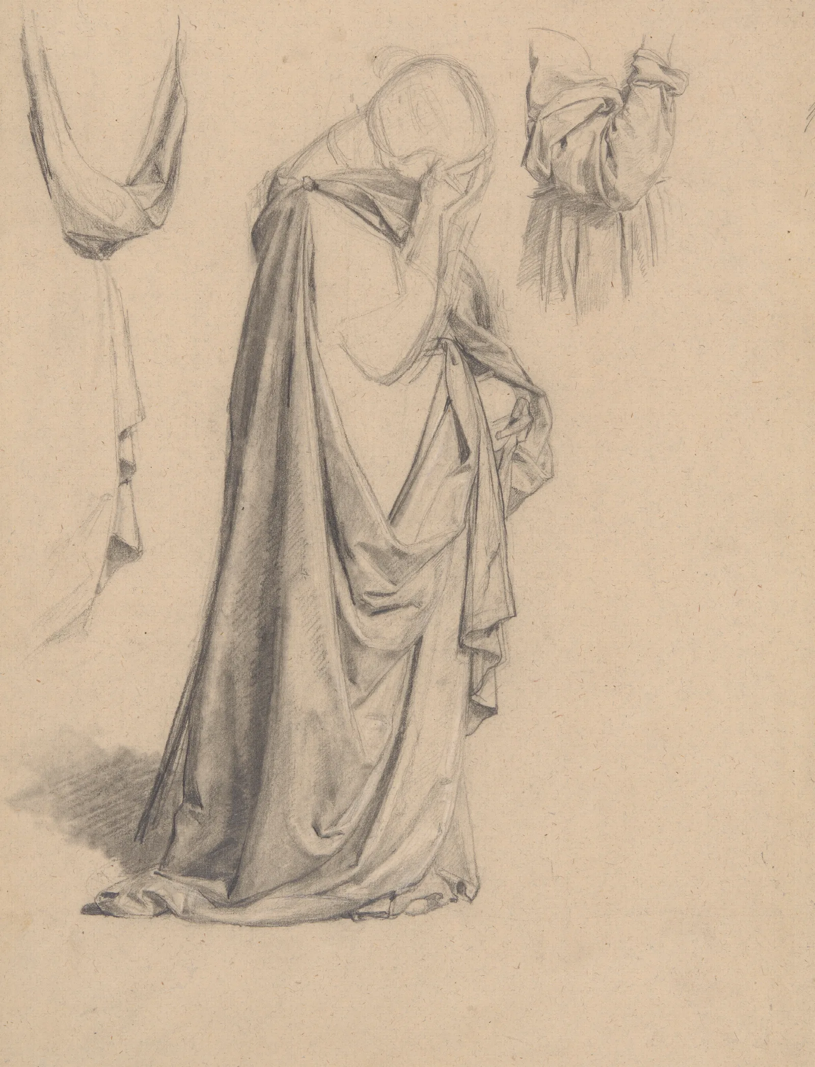 Study Of The Figure Of Mary Magdalene To The Painting Three Marys Wall Art by Józef Simmler - Canvas Print