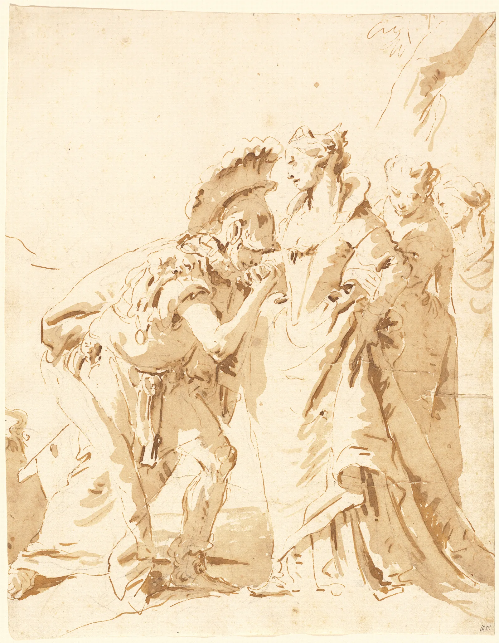 The Meeting Of Antony And Cleopatra Wall Art by Giovanni Battista Tiepolo - Canvas Print