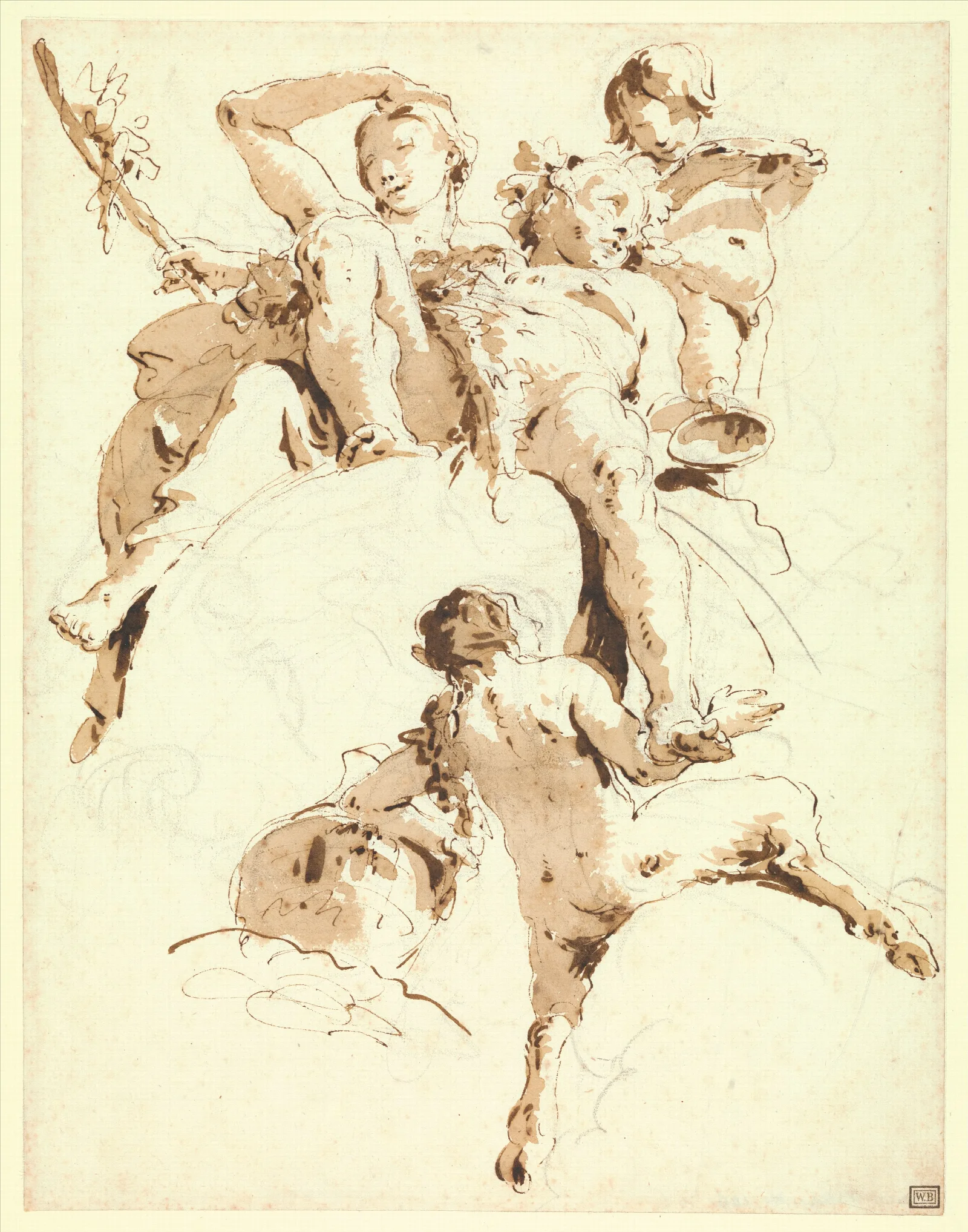 Bacchus And Ariadne 21 Wall Art by Giovanni Battista Tiepolo - Canvas Print